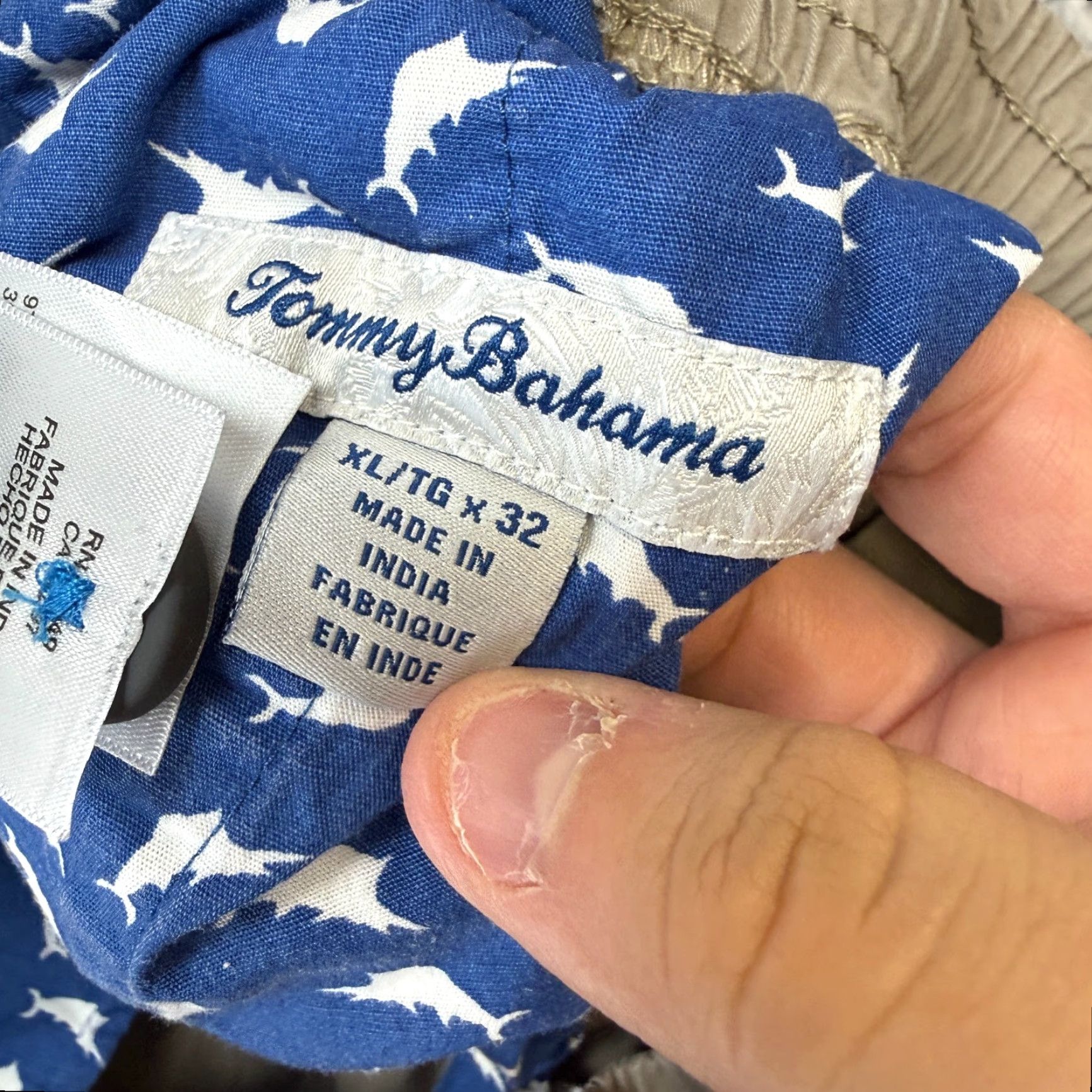 Tommy Bahama Tommy Bahama Pants Men XL 35x30 Sand Khaki Elastic Waist Drawstring Chino Casual Beige Cotton Spandex Size US 36 / EU 52 - 4 Thumbnail