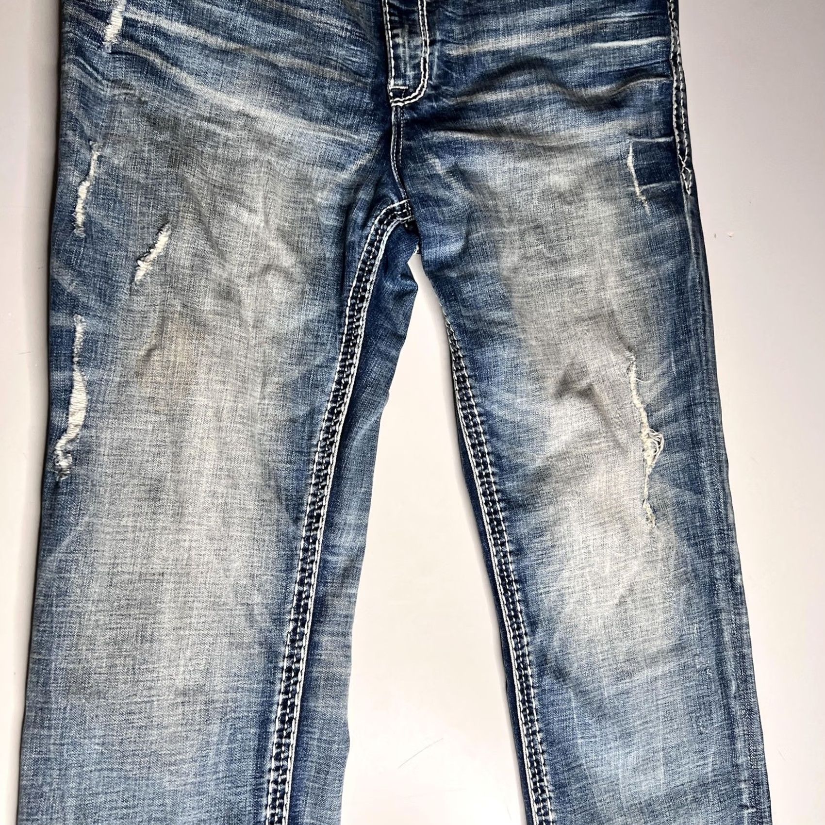Vintage Rock Revival Jeans Mens 36x32 Blue Vien Easy Straight Rhinestone Pockets Denim Size US 34 / EU 50 - 5 Thumbnail