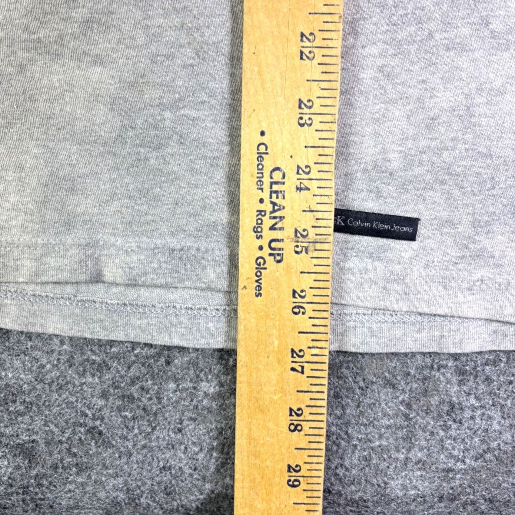 Vintage VINTAGE Calvin Klein Jeans T-Shirt XL Gray CK Logo Distressed Mens 90s Grunge Graphic Tee Short Sleeve" Size US XL / EU 56 / 4 - 5 Thumbnail
