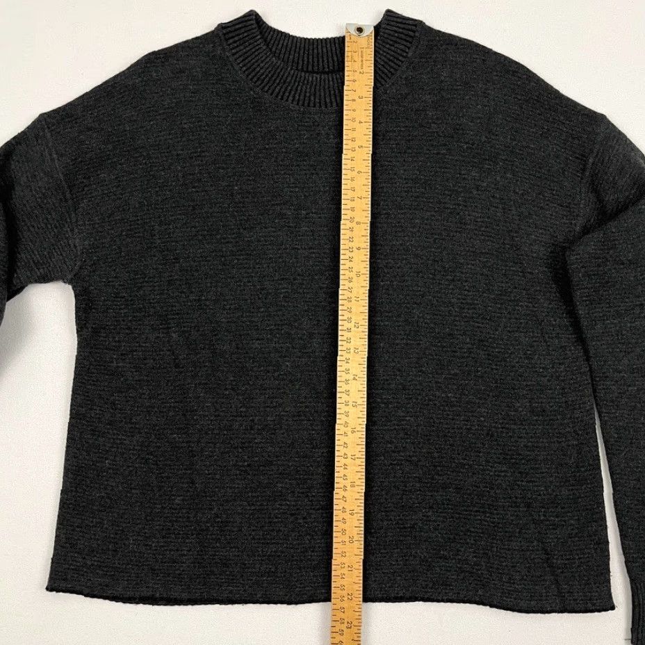 Lululemon Lululemon Sweater Women 10 Charcoal Gray Wool Blend Stretch Crewneck Pullover Casual Workwear Size L / US 10 / IT 46 - 4 Thumbnail