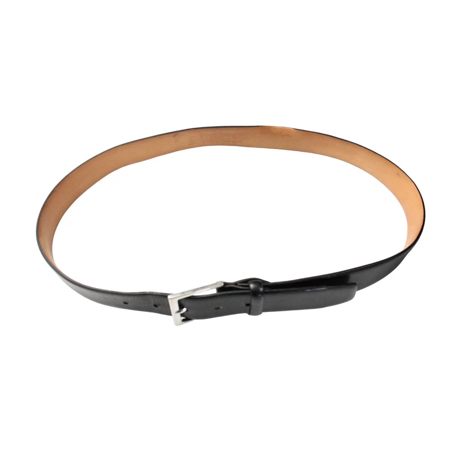 Suitsupply Suitsupply Belt Men's 95/38 Leather Square Buckle Black Adjustable Belt Bodysuit? Size ONE SIZE - 4 Thumbnail