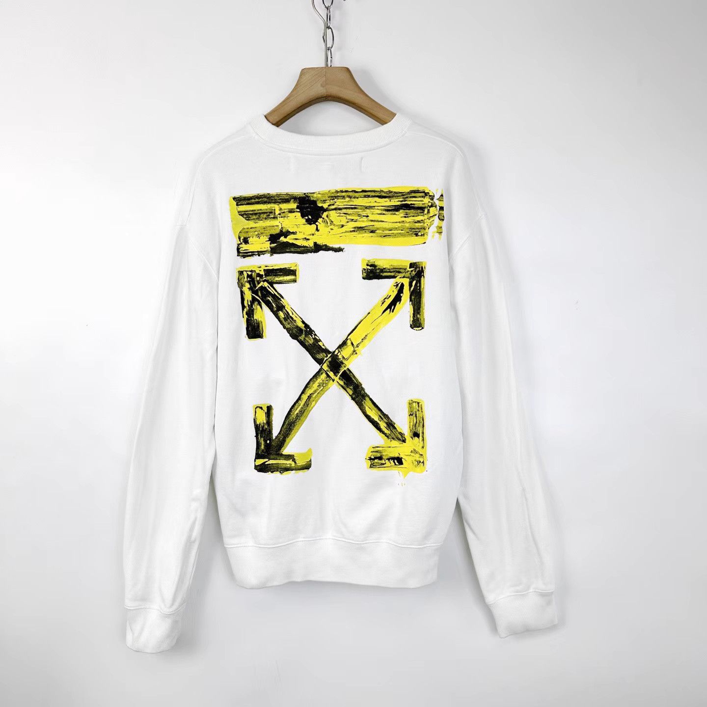 Off-White Off-White Yellow Arrow Print Crew Neck Sweatshirt K12 Size US XL / EU 56 / 4 - 1 Thumbnail