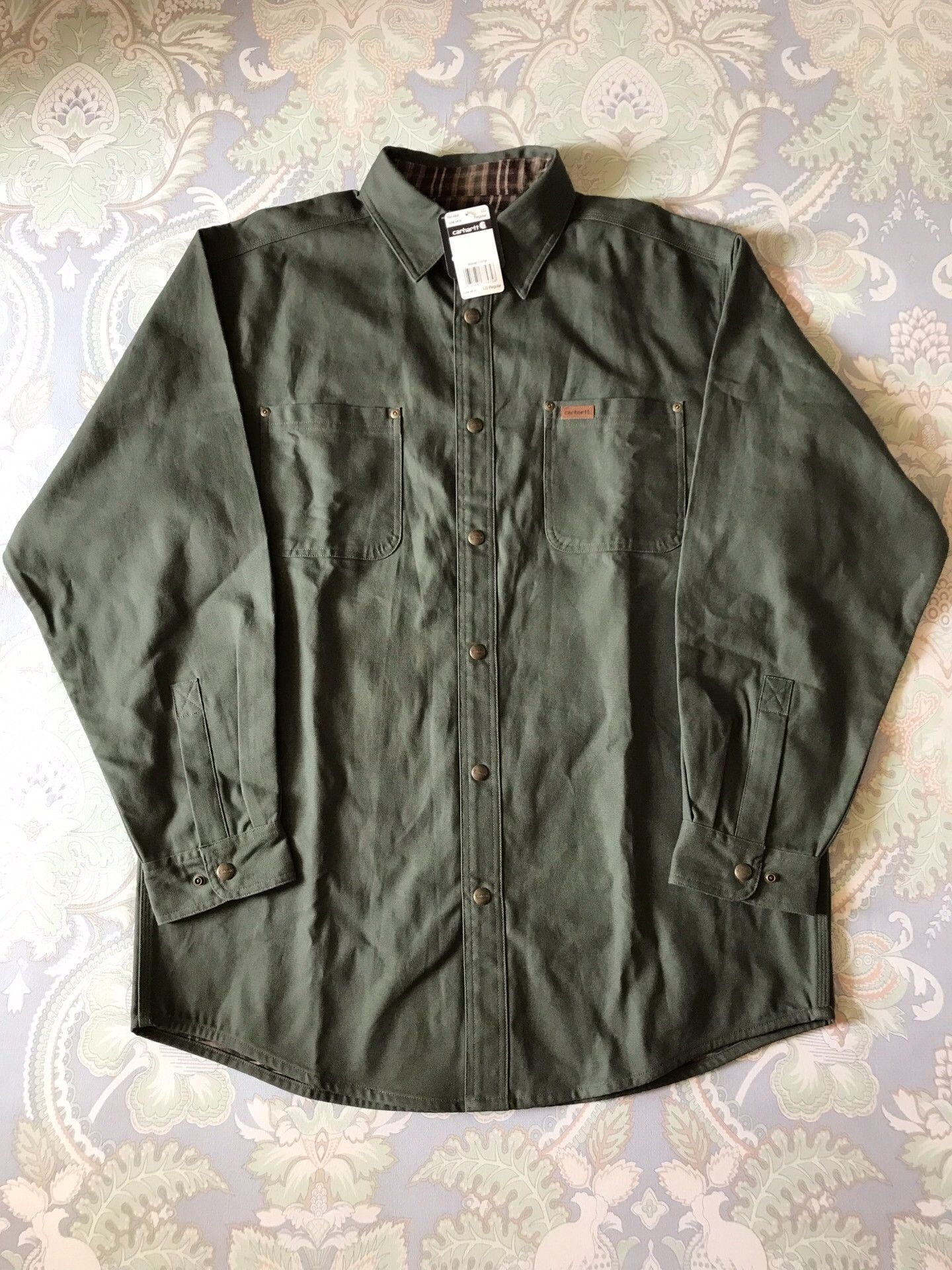Carhartt Carhartt S296 Moss Green Work Shirt Jacket Size US L / EU 52-54 / 3 - 1 Thumbnail