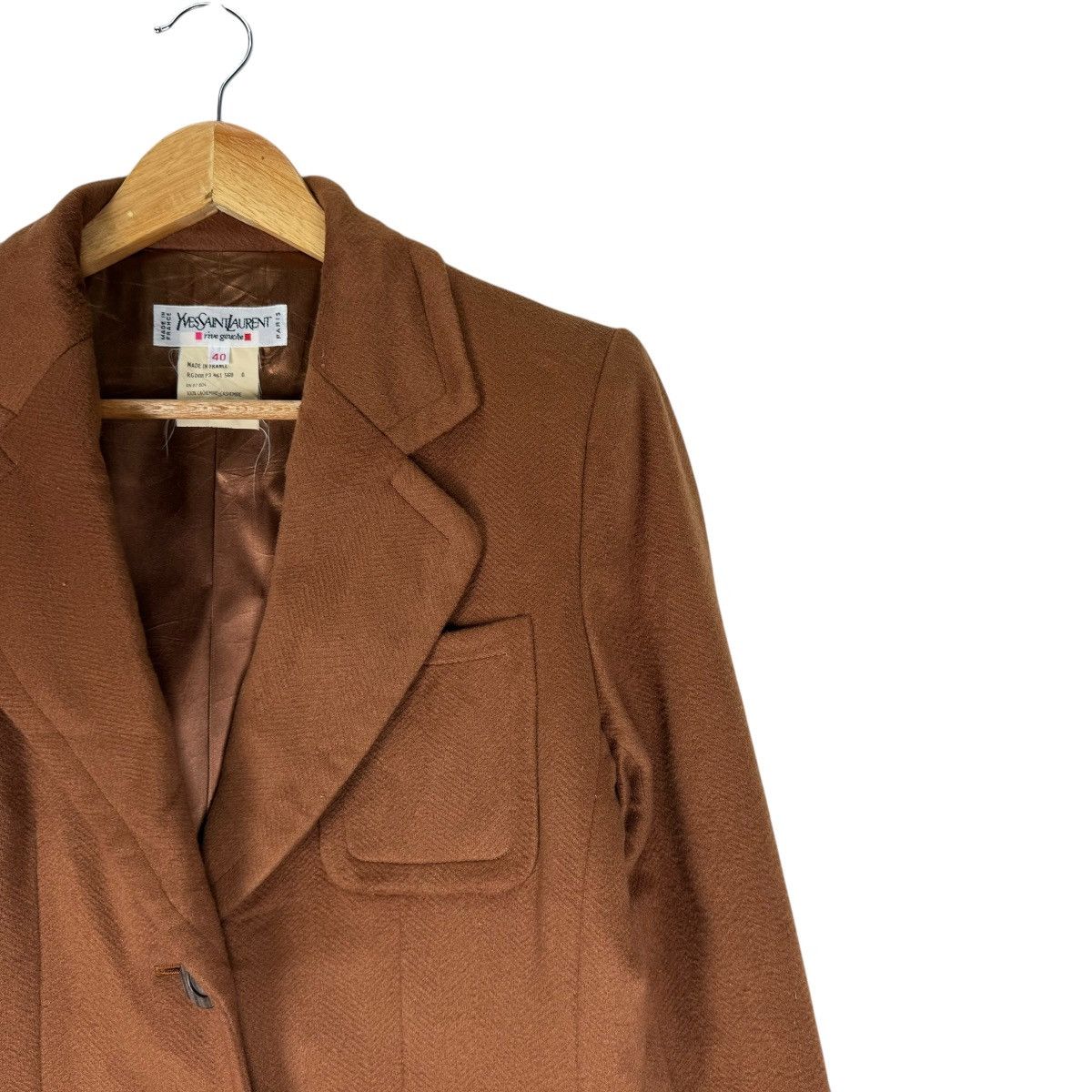 Yves Saint Laurent ⚡️YVES SAINT LAURENT RIVE GAUCHE COAT JACKET Size M / US 6-8 / IT 42-44 - 4 Thumbnail