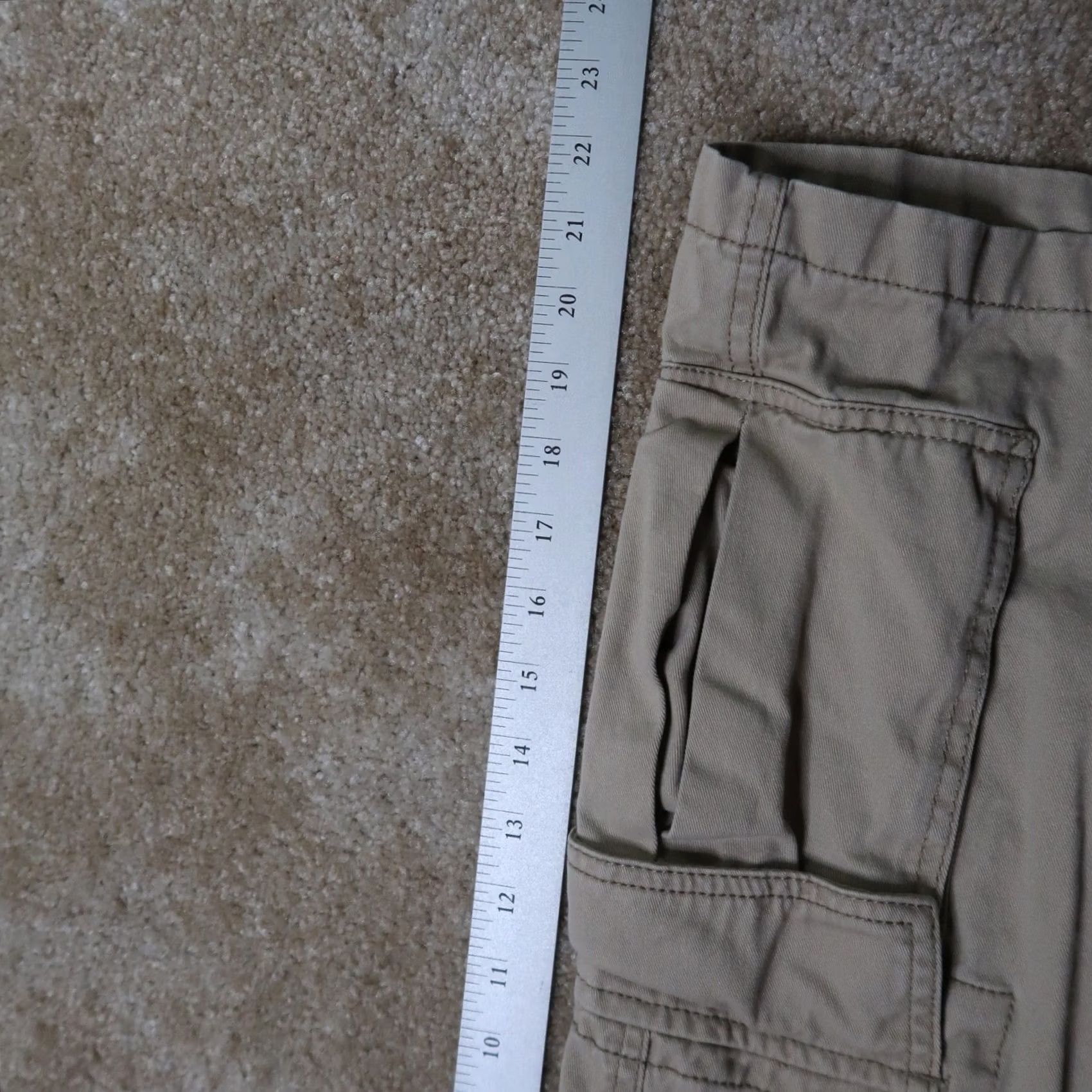 Vintage Plugg Cargo Shorts Men 34 Flat Front Pockets Beige Regular Waist Size 34 Summer Casual Mens Size US 34 / EU 50 - 5 Thumbnail