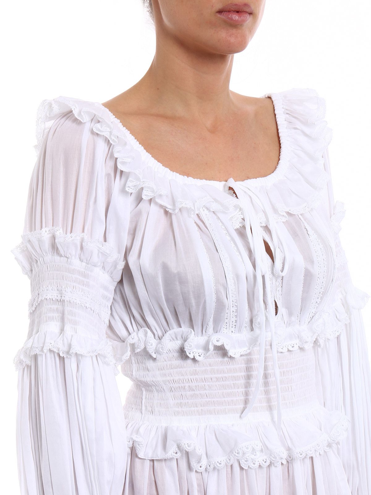 Dolce & Gabbana o1y0825 Midi Dress in White Size XS / US 0-2 / IT 36-38 - 2 Thumbnail