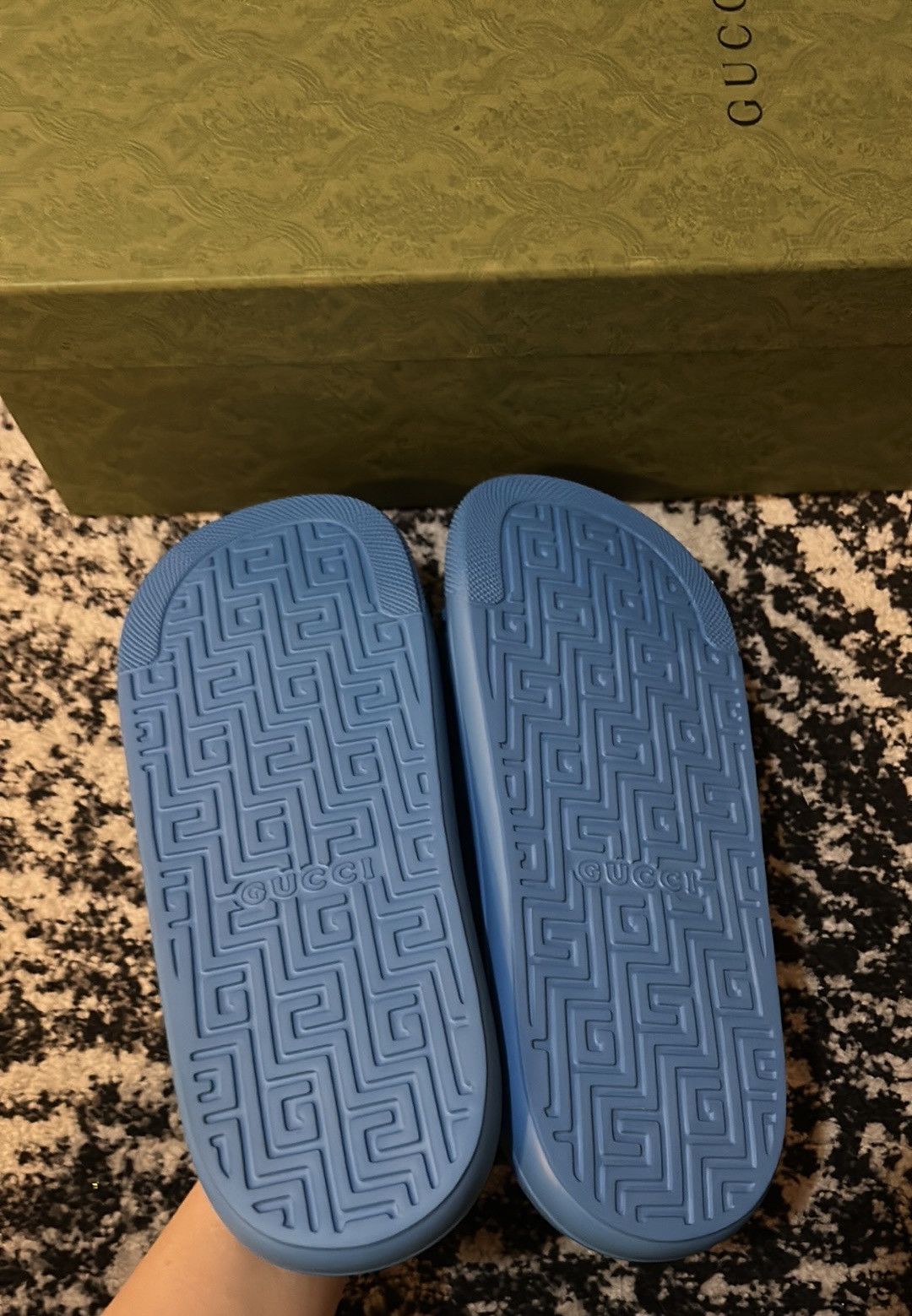 Gucci Gucci Men Interlocking G Slide Sandal Blue Size US 12 / EU 45 - 4 Thumbnail