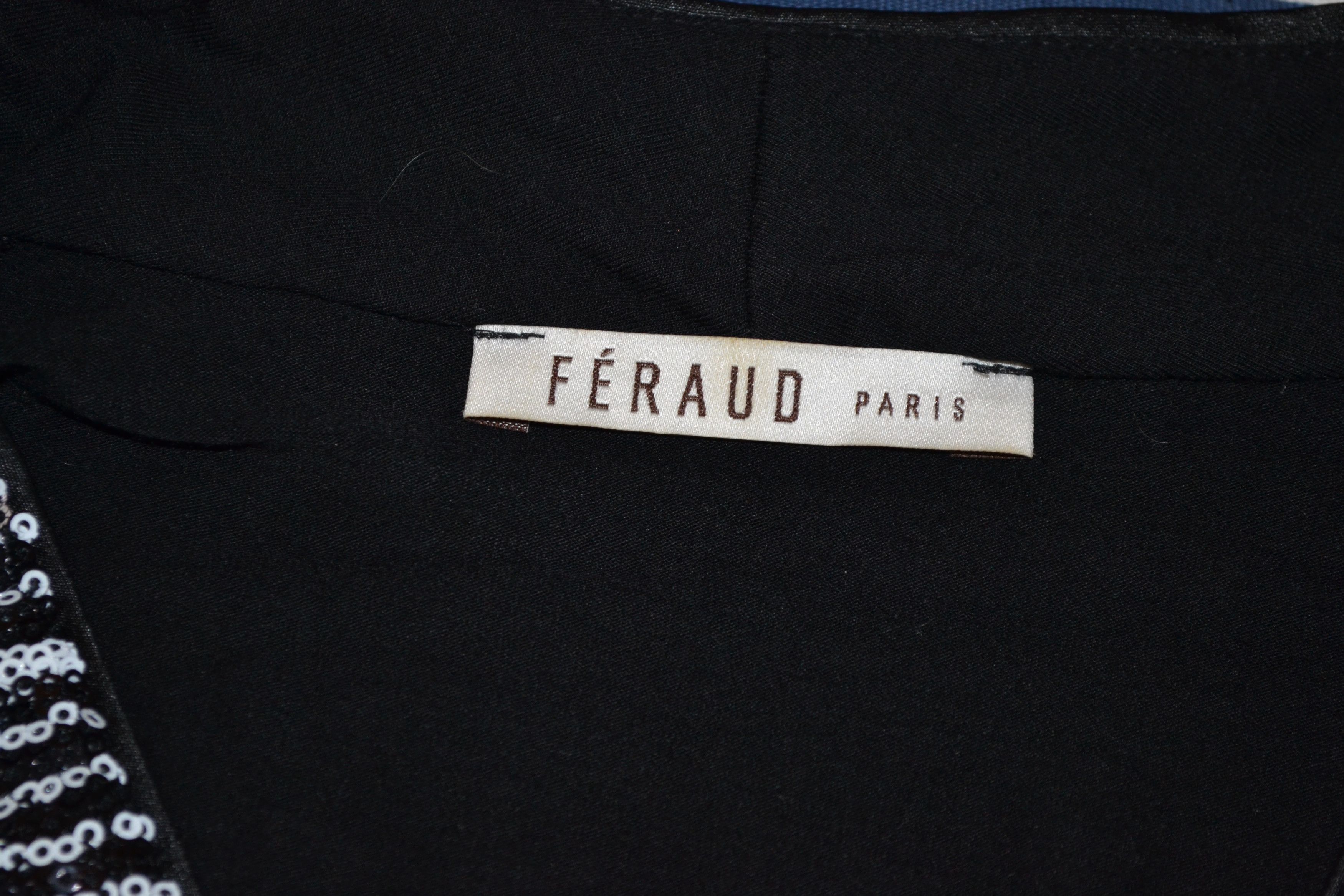 Louis Feraud Dress Féraud Paris Black Sequin Collar | Midi Elegant Size M / US 6-8 / IT 42-44 - 7 Thumbnail