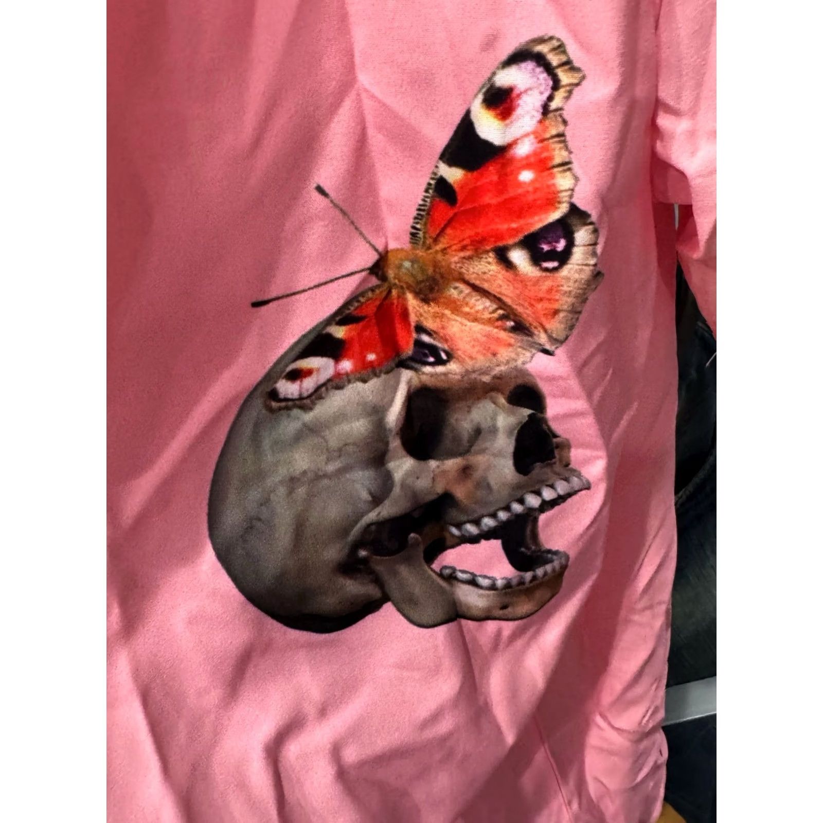 Fashion Nova NWT Fashion NOva Men Skull Butterfly SHORT SLEEVE BUTTON UP SHIRT Large - Limited Edition Size US L / EU 52-54 / 3 - 4 Thumbnail