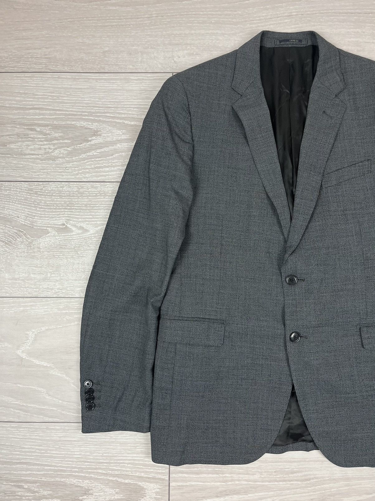 Lardini Lardini Italy Grey Wool Two Buttons Blazer 54 Size Size 48R - 3 Thumbnail