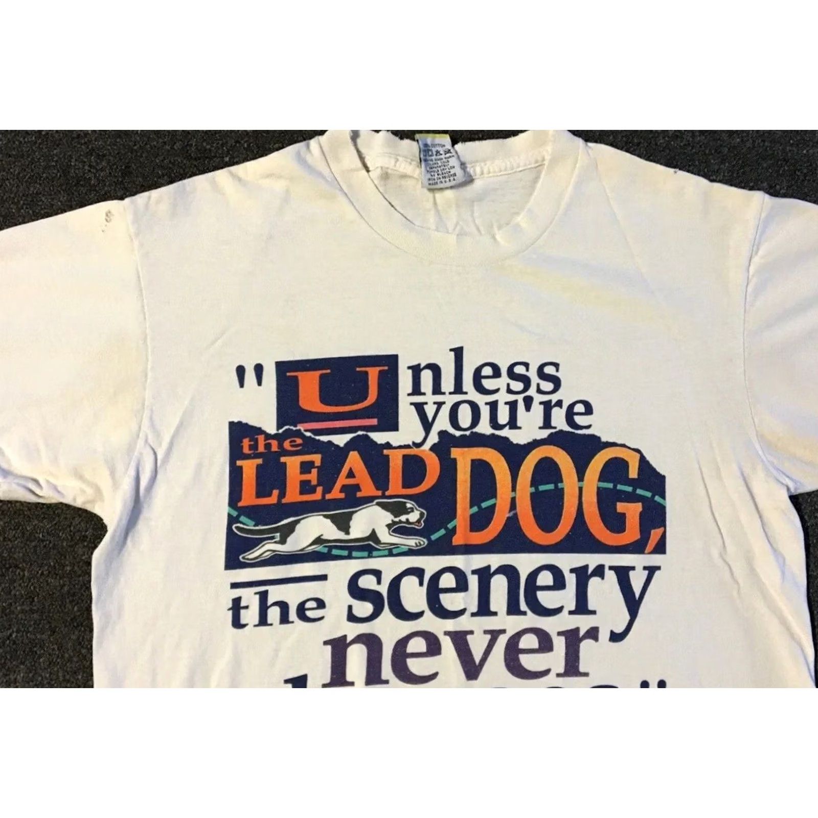 Big Dogs Vtg 90s Big Dogs Lead Dog Faded Distress Shirt S Funny Saying Animal Grunge Shirt Size US S / EU 44-46 / 1 - 5 Thumbnail