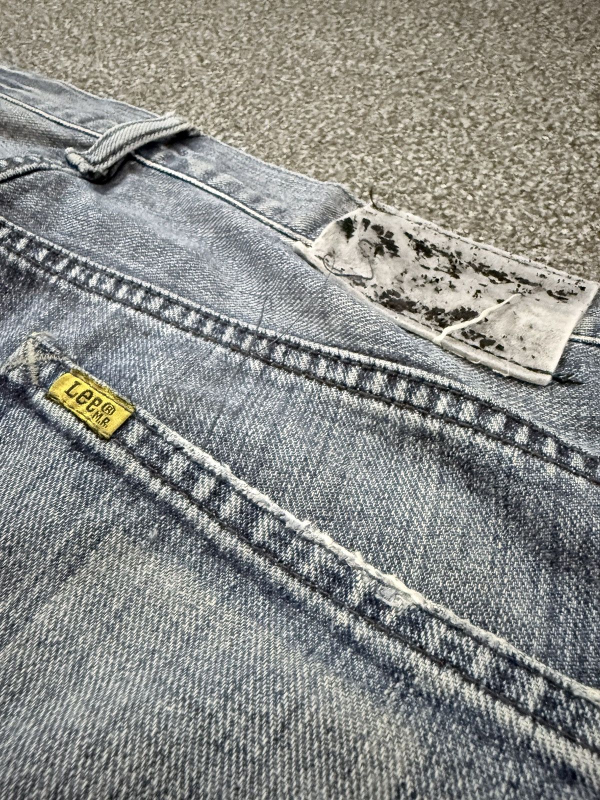 Lee × Number (N)ine Vintage 90s Japanese Denim Lee Distressed Faded Wash Jeans Size US 33 - 9 Thumbnail