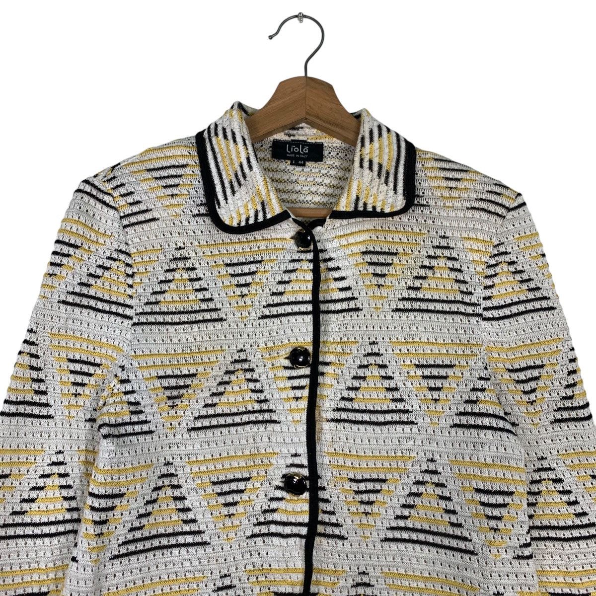 Japanese Brand LIOLA Triangle Logo All Over Button Jacket #1194-C54 Size M / US 6-8 / IT 42-44 - 2 Thumbnail
