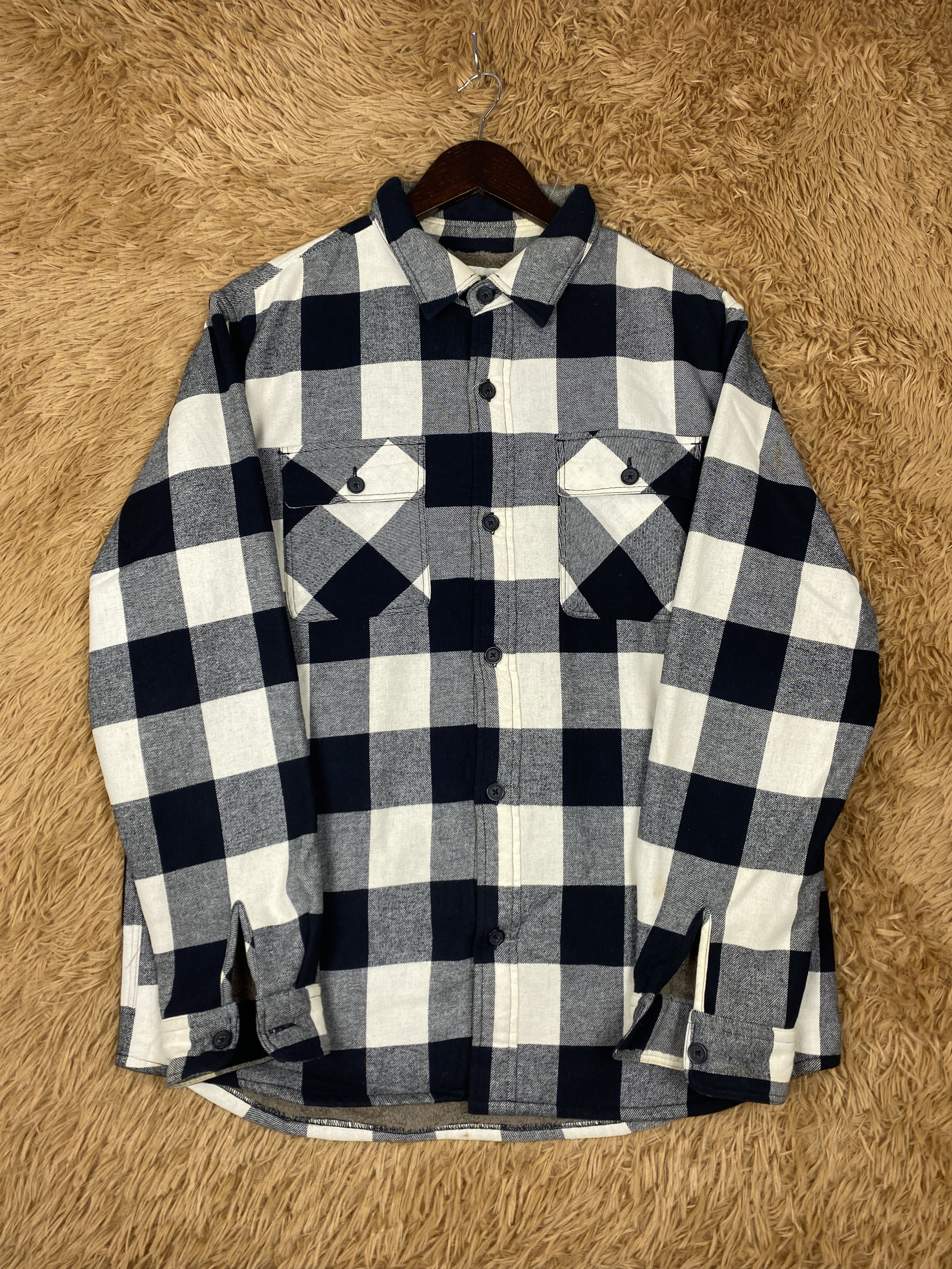 GU Vintage GU Checkered Fleece Lining Jacket DJ0432 Size US L / EU 52-54 / 3 - 4 Thumbnail