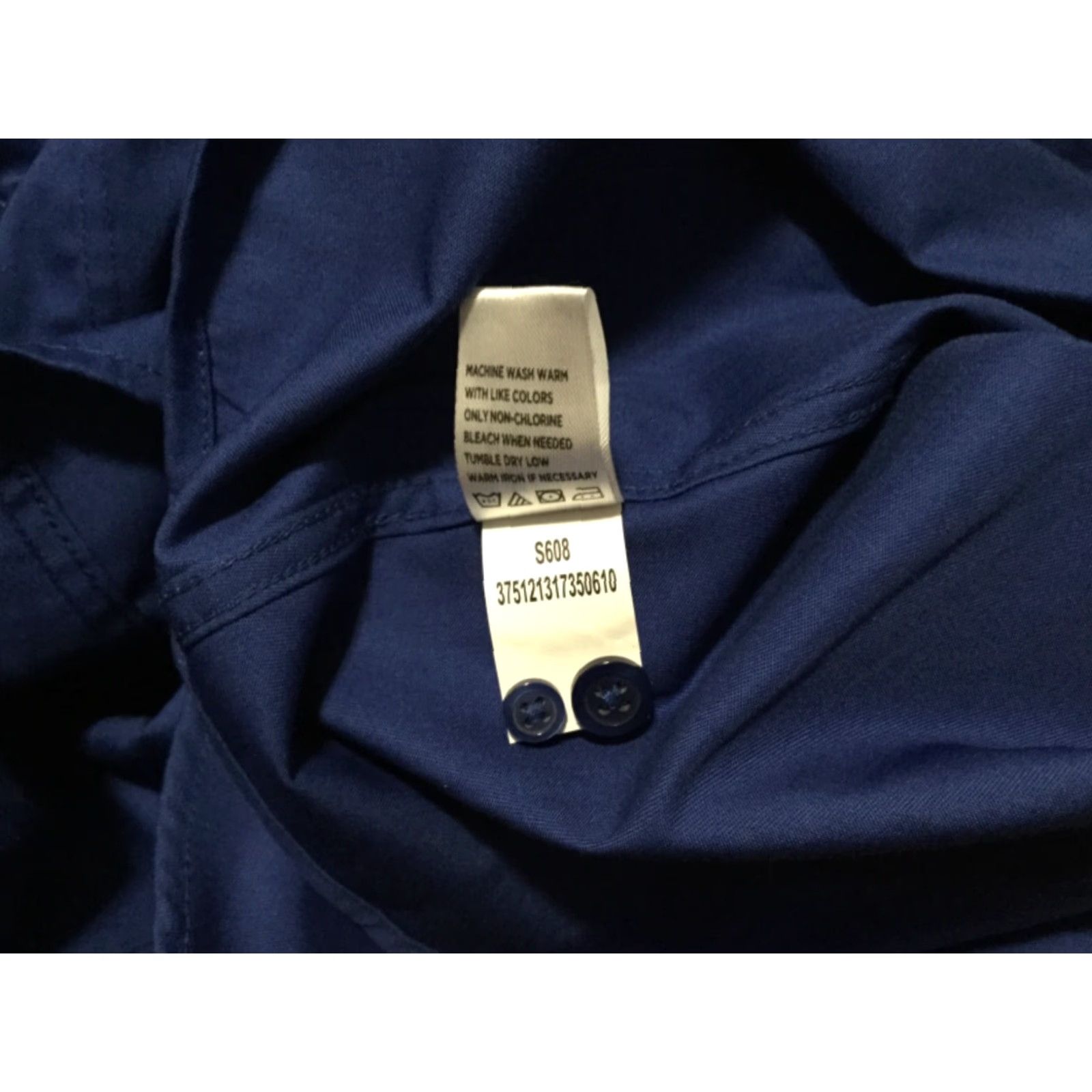Port Authority PORT AUTHORITY Blue Long Sleeve Dress Shirt Adult Medium Embroidered McDermott Mens Size 40R - 3 Thumbnail