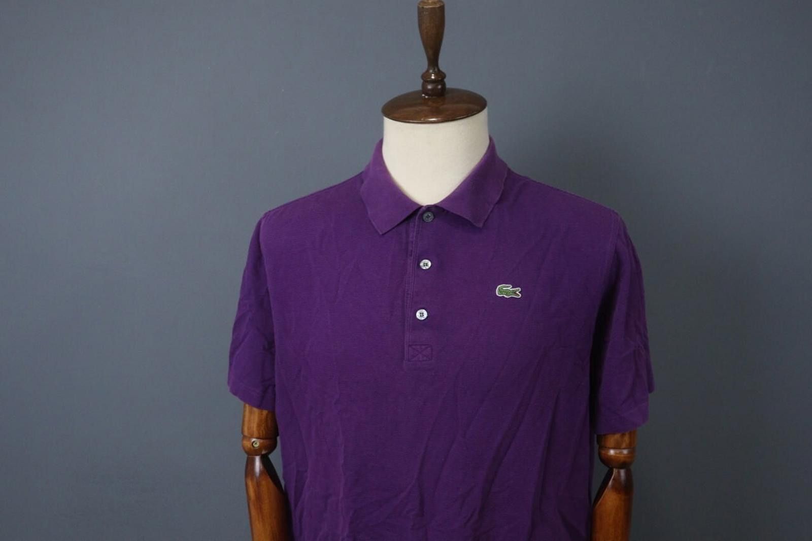 Lacoste Lacoste Purple 100% Cotton Collared Polo Shirt Size 8 Size US M / EU 48-50 / 2 - 2 Thumbnail