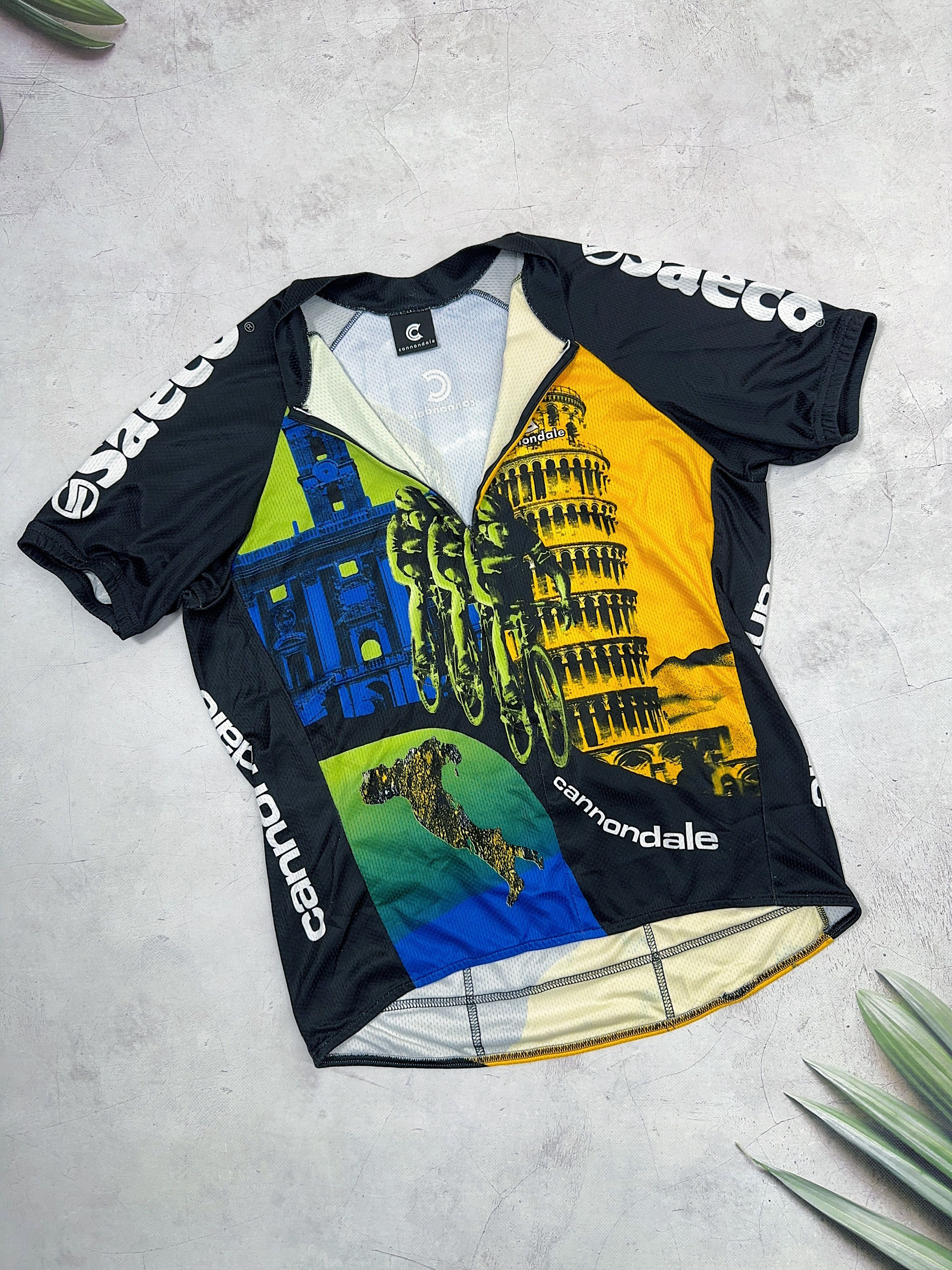 Vintage Vintage Cannondale Cycling Jersey Roma Italy Saeco Size US L / EU 52-54 / 3 - 5 Thumbnail