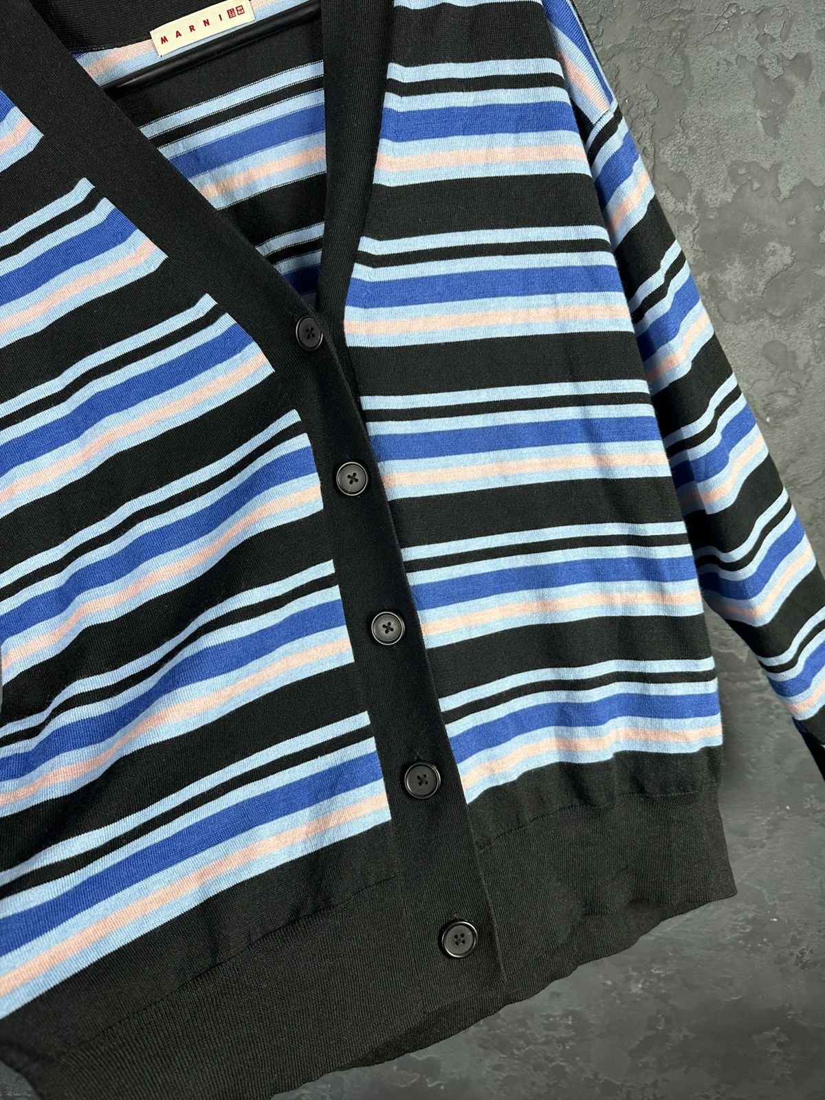 Marni × Uniqlo MARNI X Uniqlo Wool Striped Cardigan Sweater Men’s Size M Size US M / EU 48-50 / 2 - 4 Thumbnail