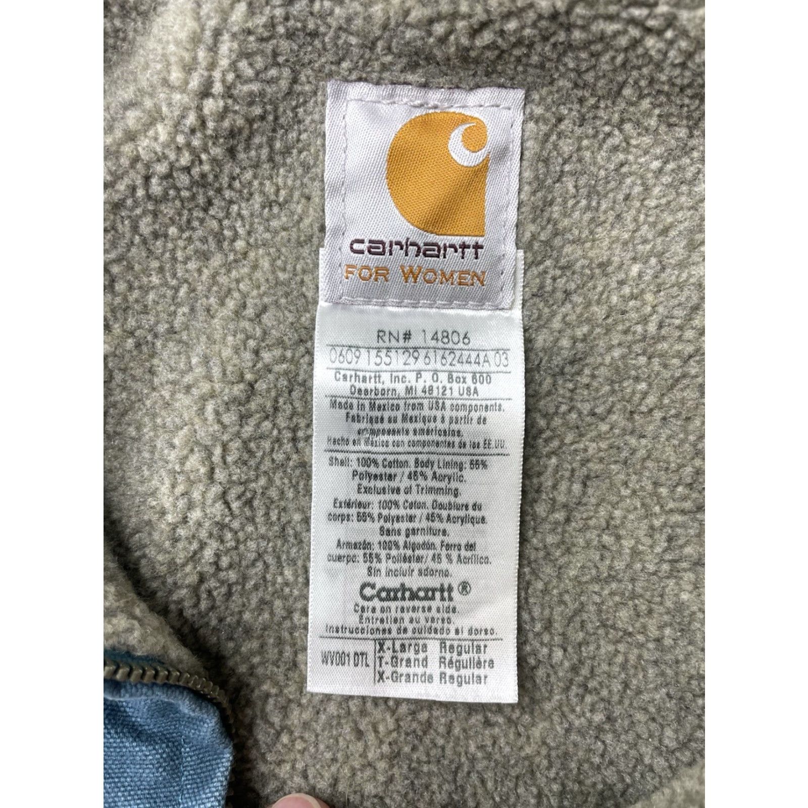 Carhartt Carhartt Vest Womens WV001 DTL Sherpa Lined Teal Blue Canvas Size XL Vintage Y2K Size XL / US 12-14 / IT 48-50 - 6 Thumbnail