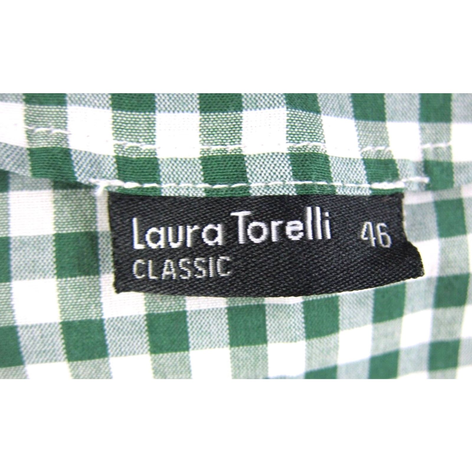 Vintage Laura Torelli Green Plaid Button Down Short Sleeve Ruffle Blouse L Women’s Classic Size L / US 10 / IT 46 - 3 Thumbnail