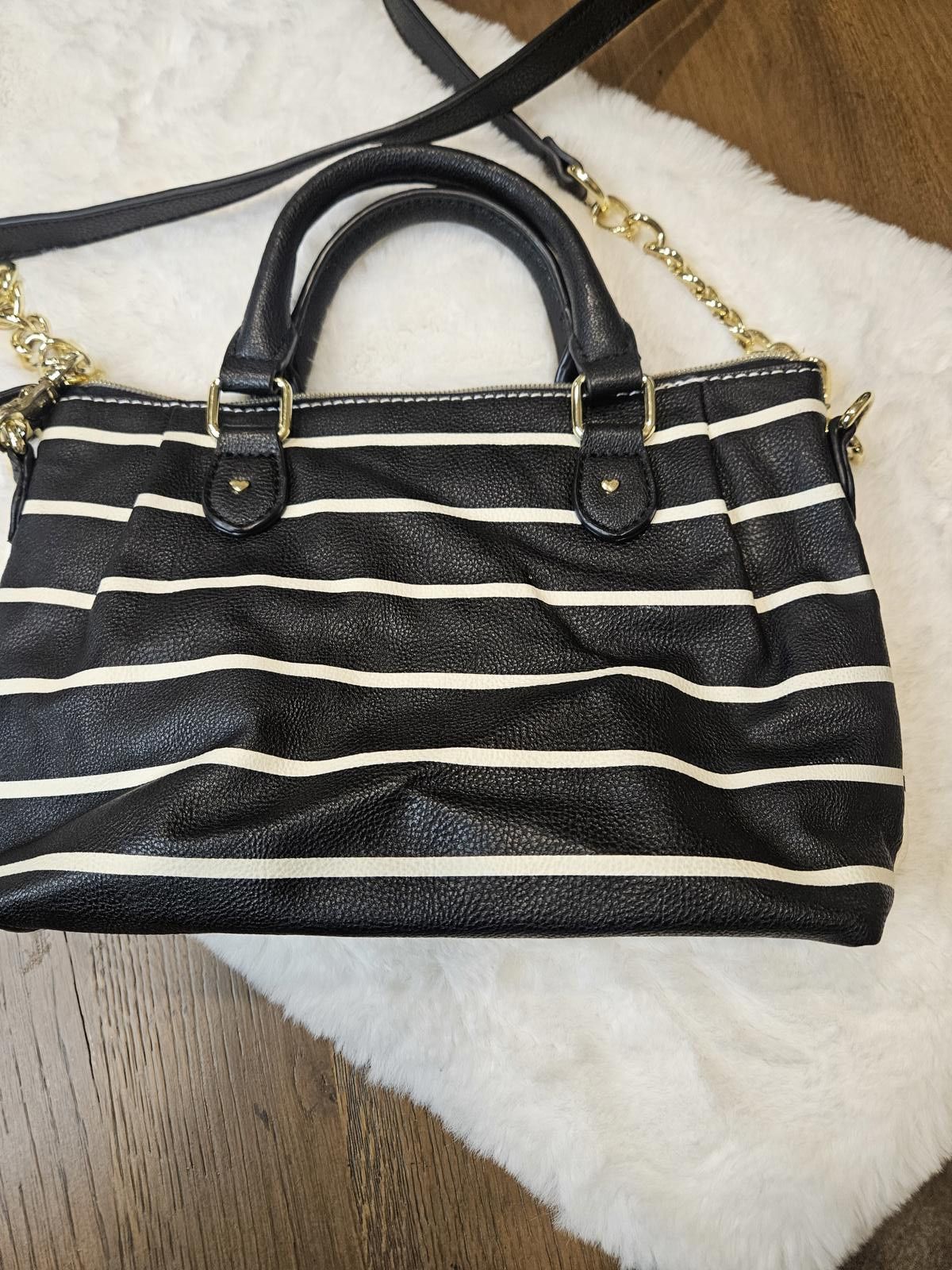 Designer Betsey Johnson Striped Crossbody Handbag Size ONE SIZE - 3 Thumbnail