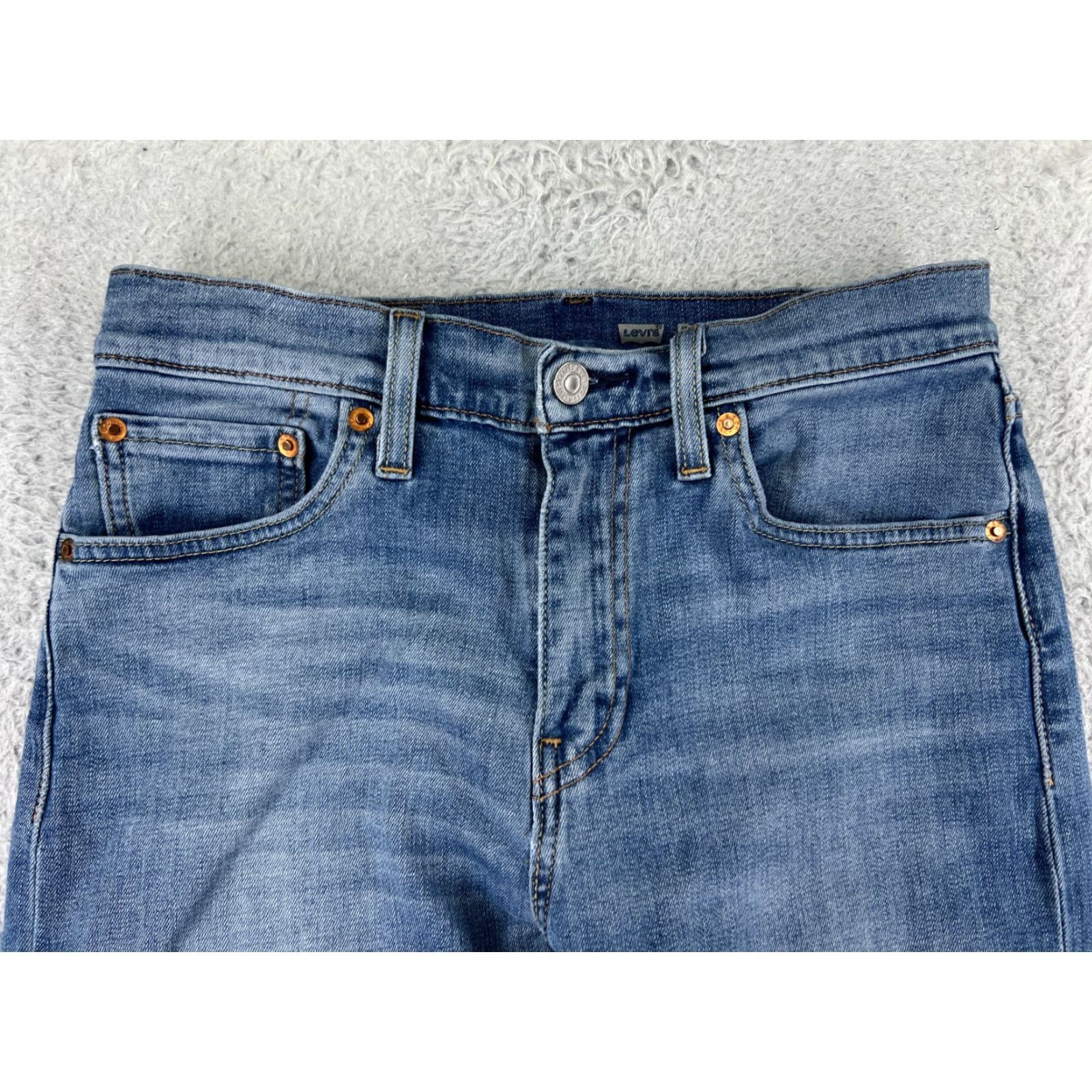 Levi's Levis 512 Jeans Adult 29 Blue Denim Cotton Slim Tapered 5-Pocket Design Regular 29x30 Mens Size US 29 - 7 Thumbnail