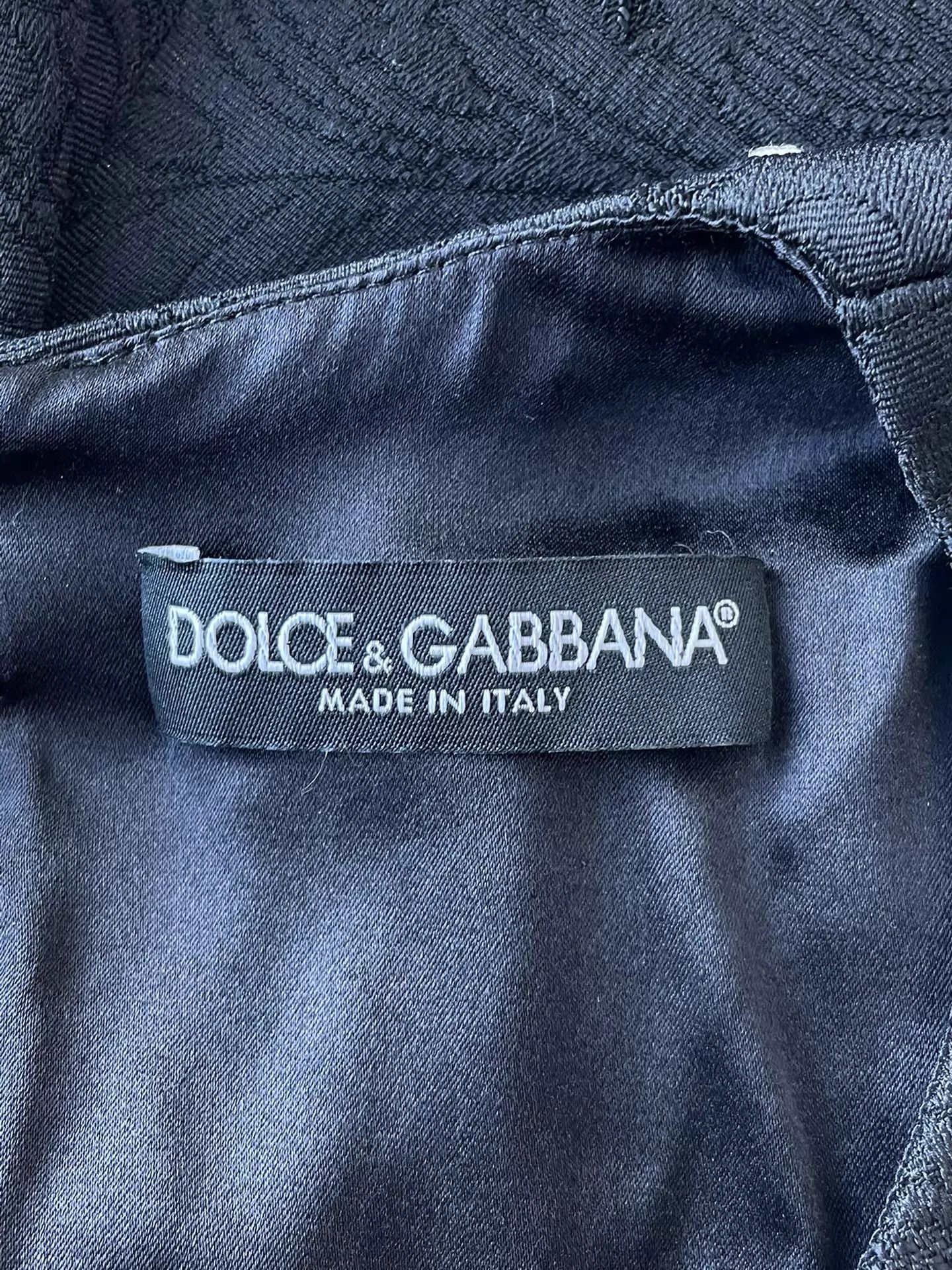 Dolce & Gabbana DG Womens Classic Black & White Floral Embroidered Dress Size M / US 6-8 / IT 42-44 - 4 Thumbnail