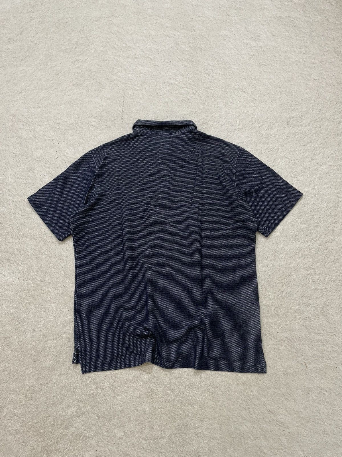 If Six Was Nine 2000s Takeo Textured Knit Polo Shirt Navy ifsix LGB hysteric Size US L / EU 52-54 / 3 - 6 Thumbnail