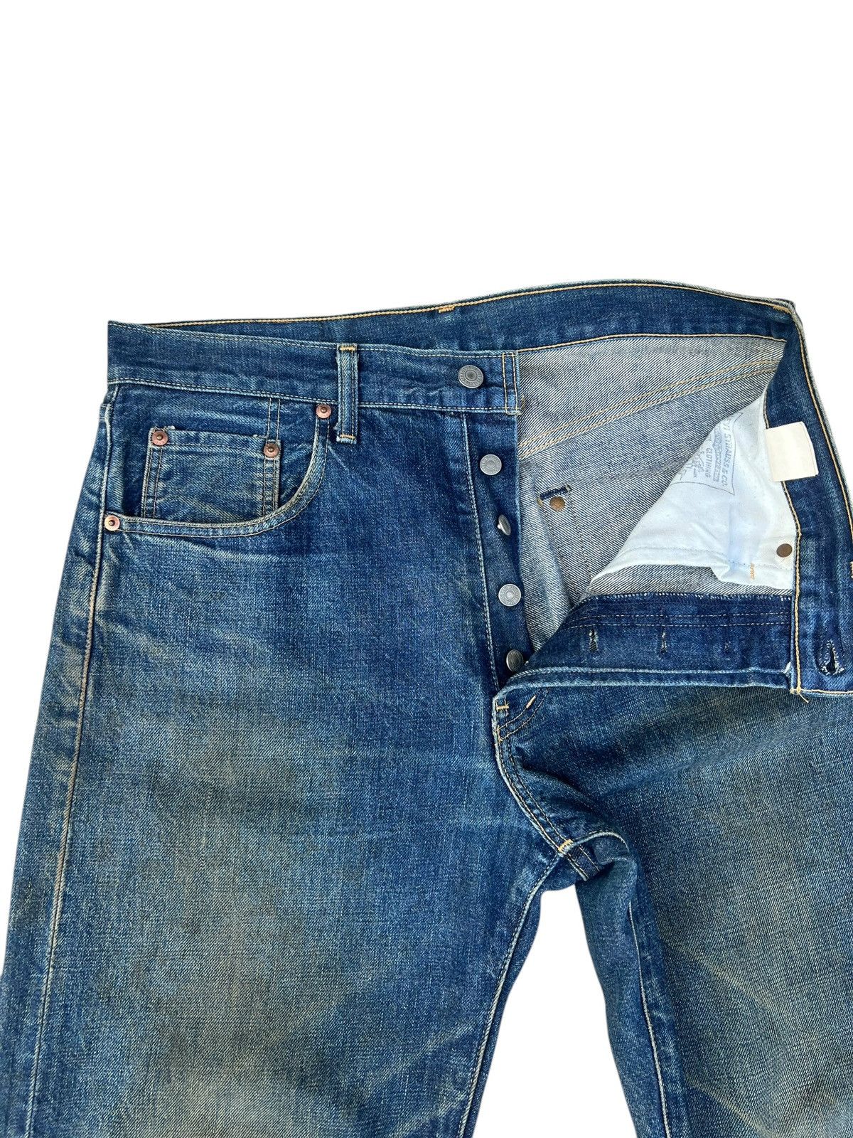 Levi's VTG 1994 Levi’s 503B XX Big E Dirty Mud Denim Selvedge Jeans Size US 34 / EU 50 - 5 Thumbnail