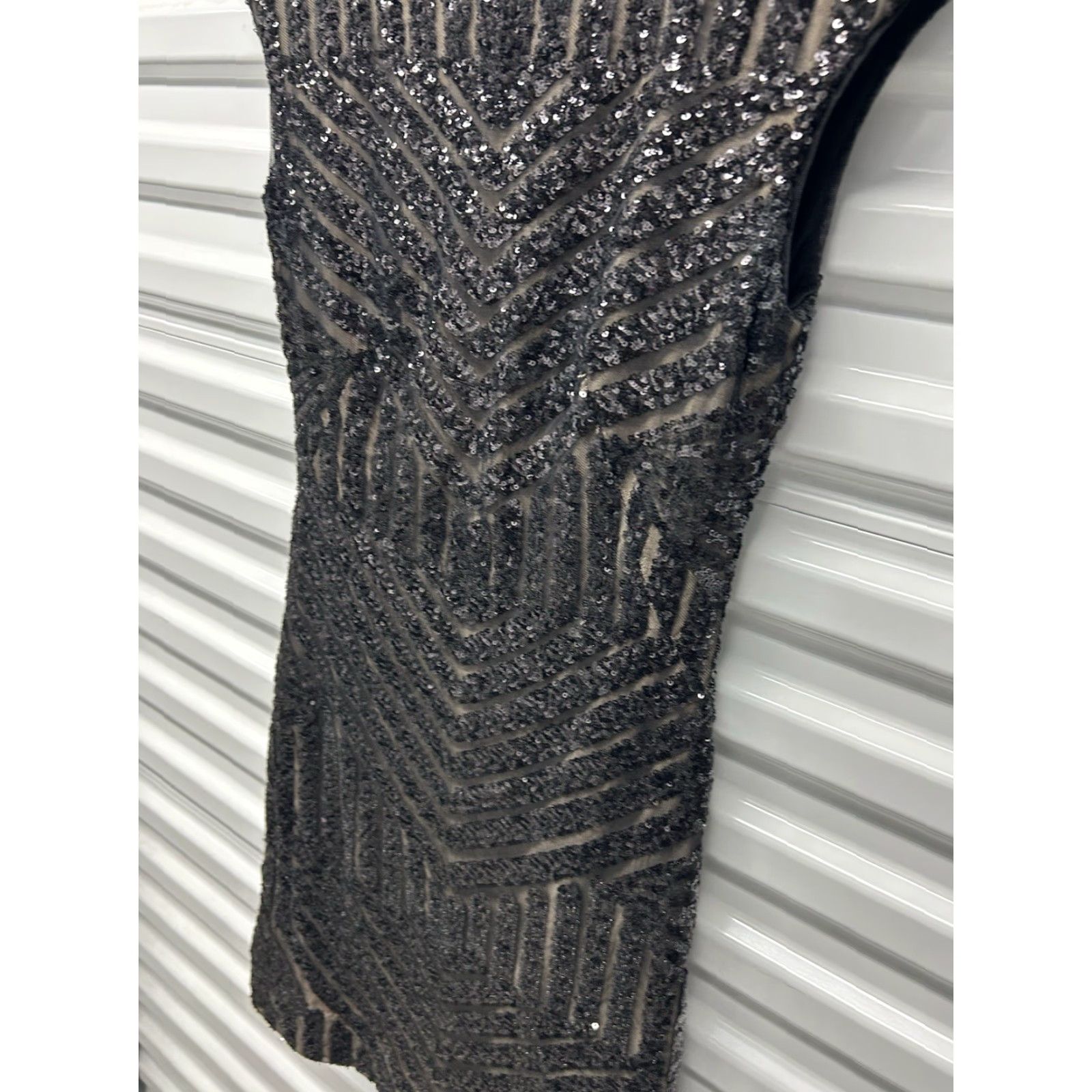 Ralph Lauren Ralph Lauren Women’s Evening Navy Blue Sequin Maxi Gown Dress Sleeveless Boat Neck Zip Size 12P Formal Party Wedding Size XL / US 12-14 / IT 48-50 - 4 Thumbnail