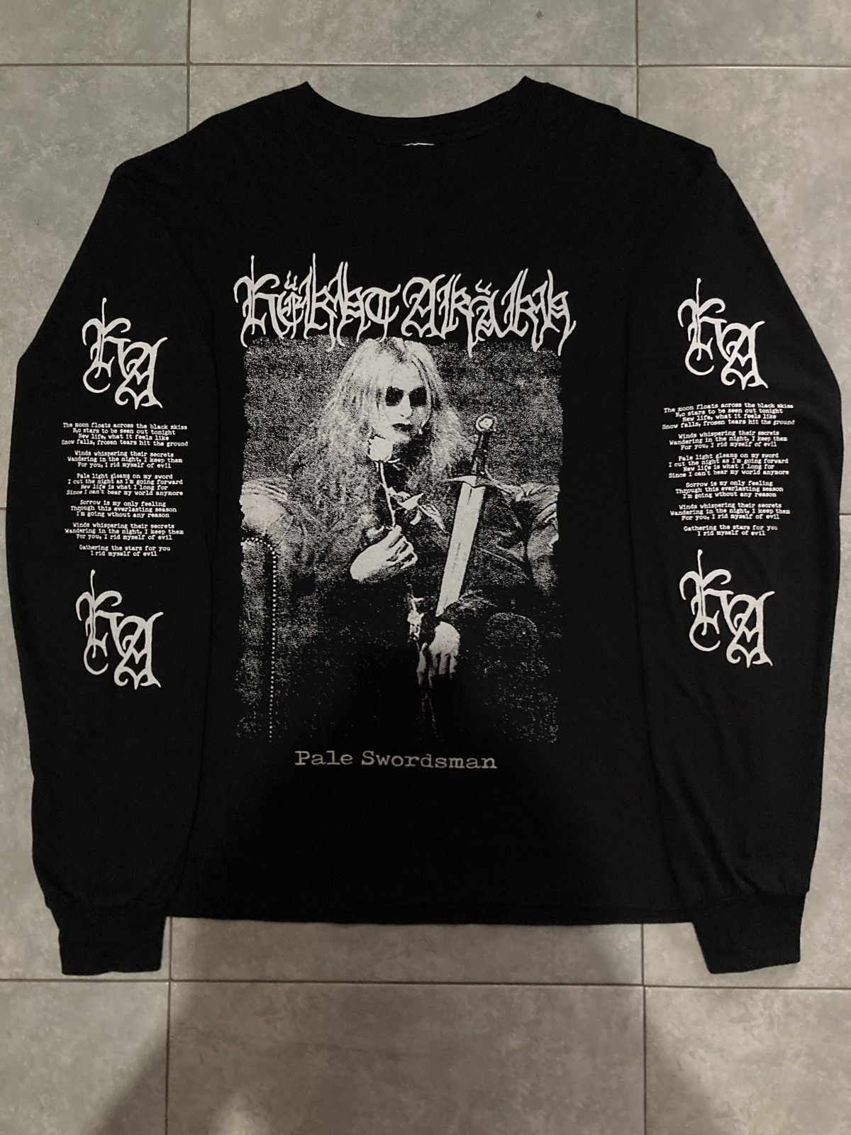 Band Tees Kekht Arakh Pale swordsman longsleeve black metal tee Size US XL / EU 56 / 4 - 1 Thumbnail