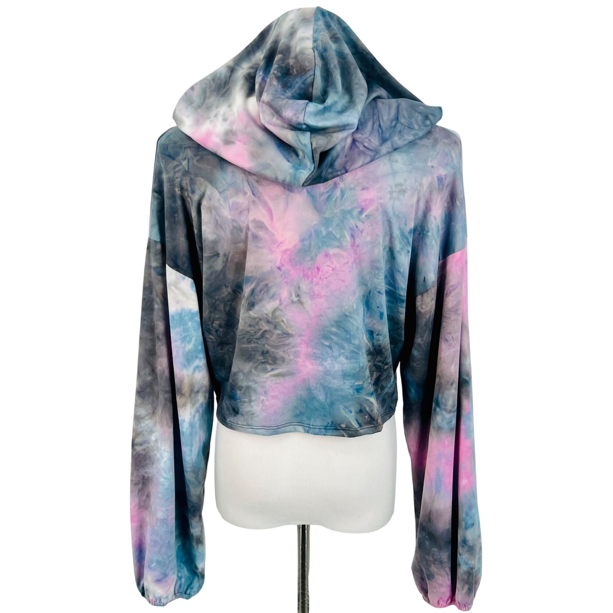 Other NWT Tie Dye Cropped Hoodie & Shorts 2 Piece Set | Athleisure Size L / US 10 / IT 46 - 12 Thumbnail