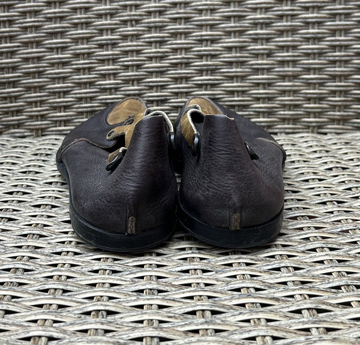 CYDWOQ × Handmade CYDWOQ Pedal Leather Flats Mary Jane Shoes Sz 36 Hand Made Size US 6 / IT 36 - 3 Thumbnail