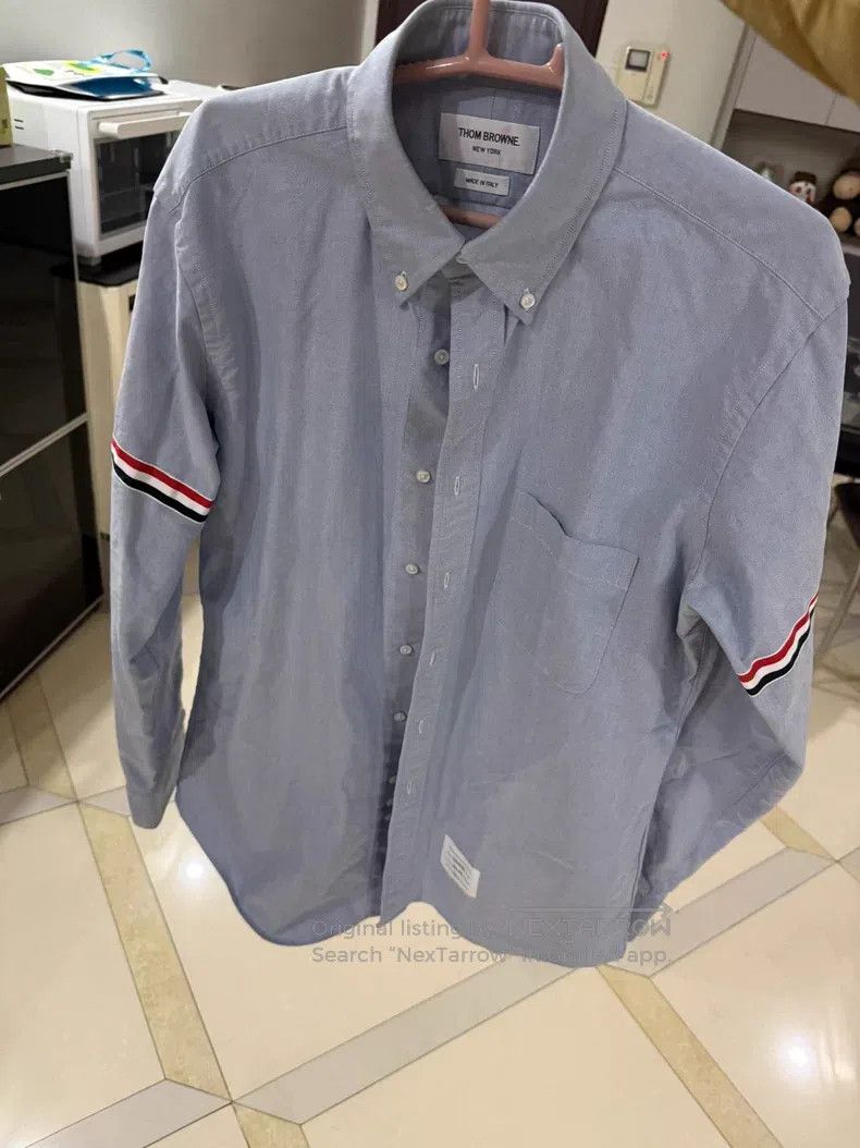 Thom Browne Thom Browne Classic Oxford Cloth Simple Cotton Long Sleeve Size US XL / EU 56 / 4 - 1 Thumbnail