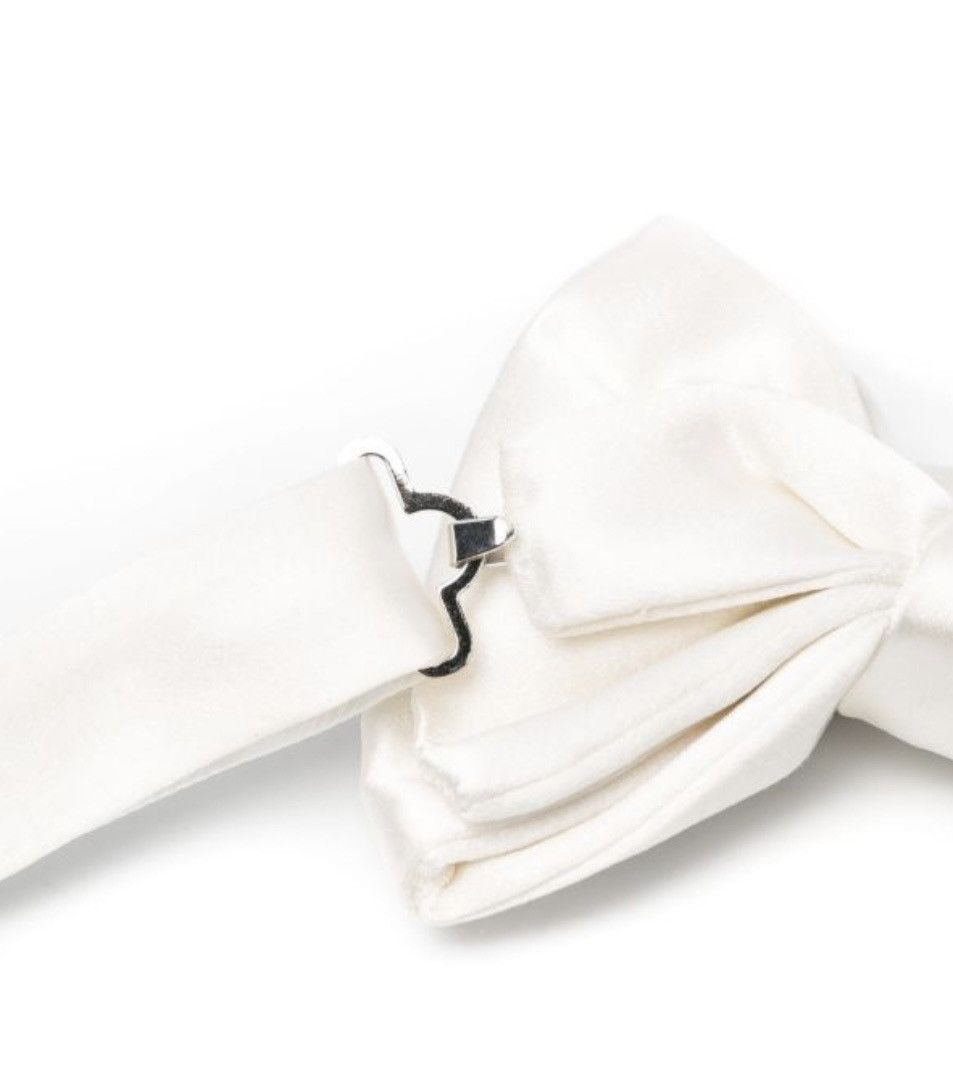 Tom Ford TOM FORD satin-finish silk bow tie white Size ONE SIZE - 2 Thumbnail