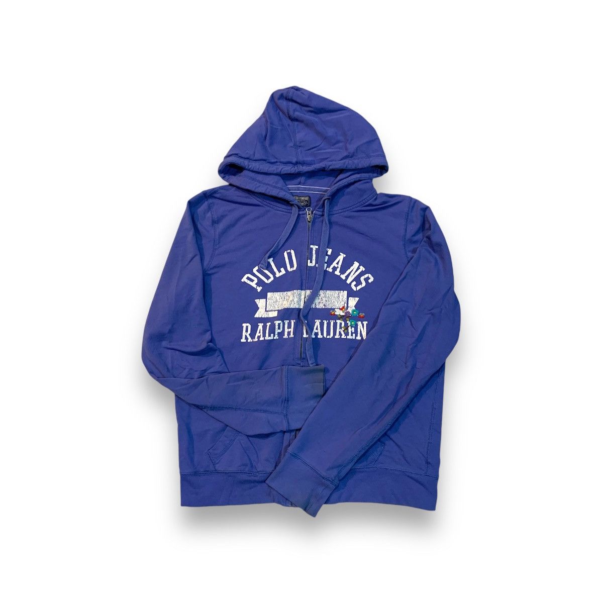 Polo Ralph Lauren × Ralph Lauren × Vintage Vintage Polo Jeans Ralph Lauren Zipper Hoodie Size US L / EU 52-54 / 3 - 1 Thumbnail