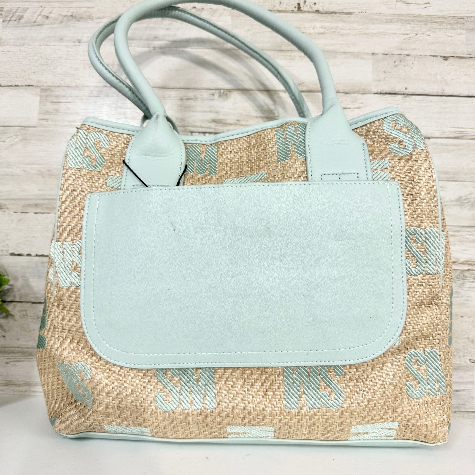 Steve Madden Steve Madden Women Teal Summer Oversized Large Tote Bag Size ONE SIZE - 2 Thumbnail