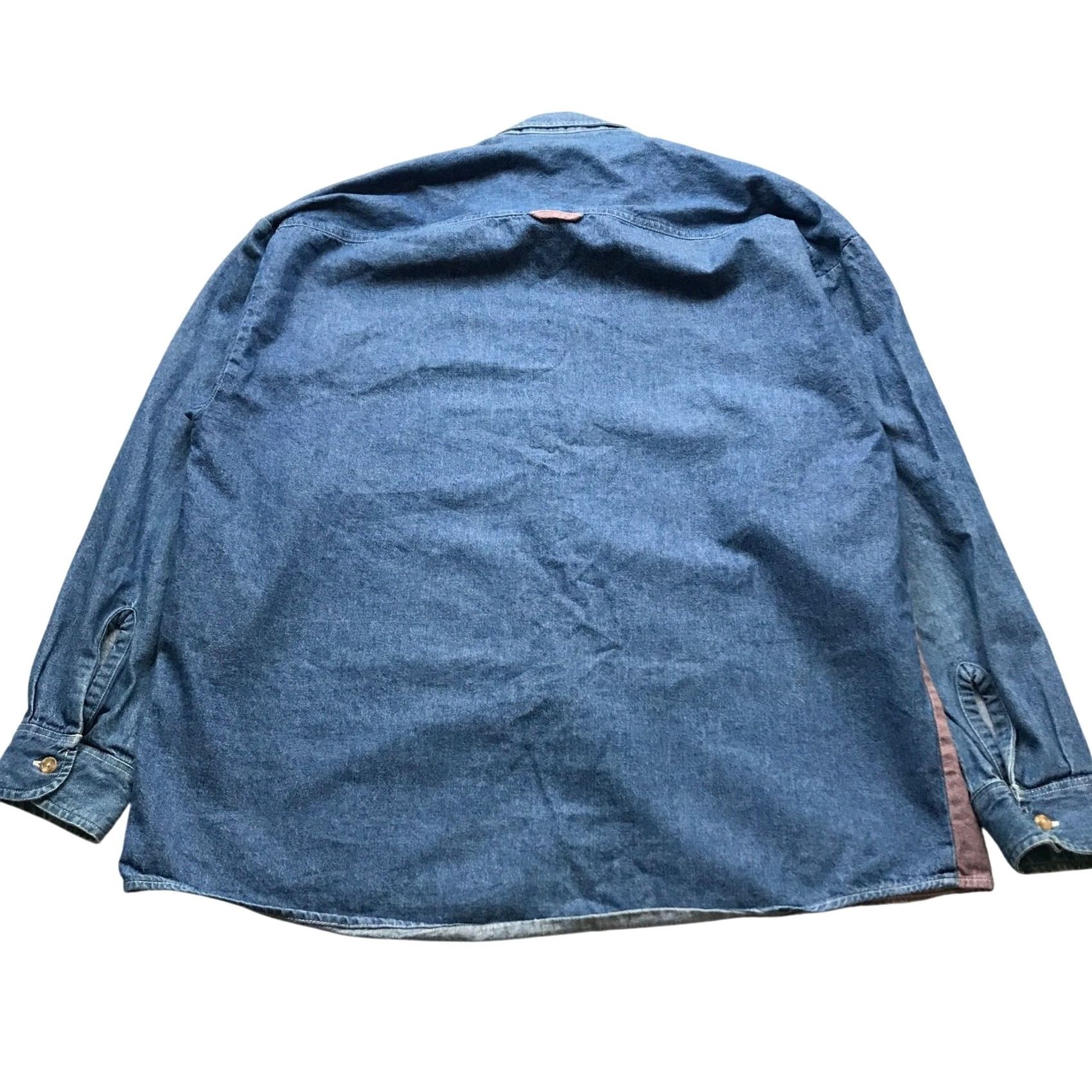 Vintage VINTAGE Bon Homme Button-Down Denim Shirt Two Tone L Mens Long Sleeve Pink Blue 90s Casual Travel Button-Up Size US L / EU 52-54 / 3 - 2 Thumbnail