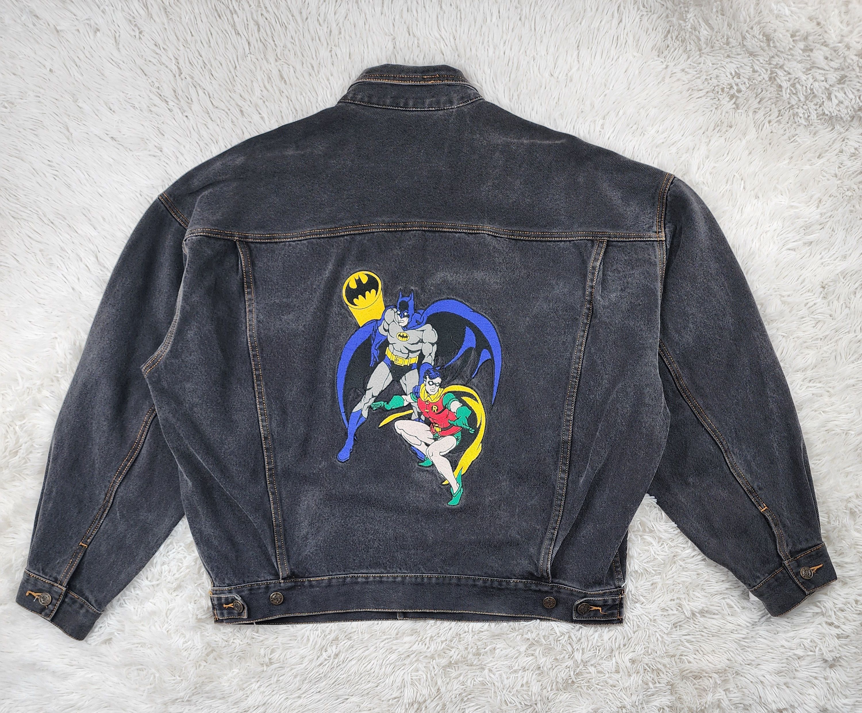 DC Comics Vintage DC Comics Batman and Robbin denim black jacket Size XL / US 12-14 / IT 48-50 - 8 Thumbnail