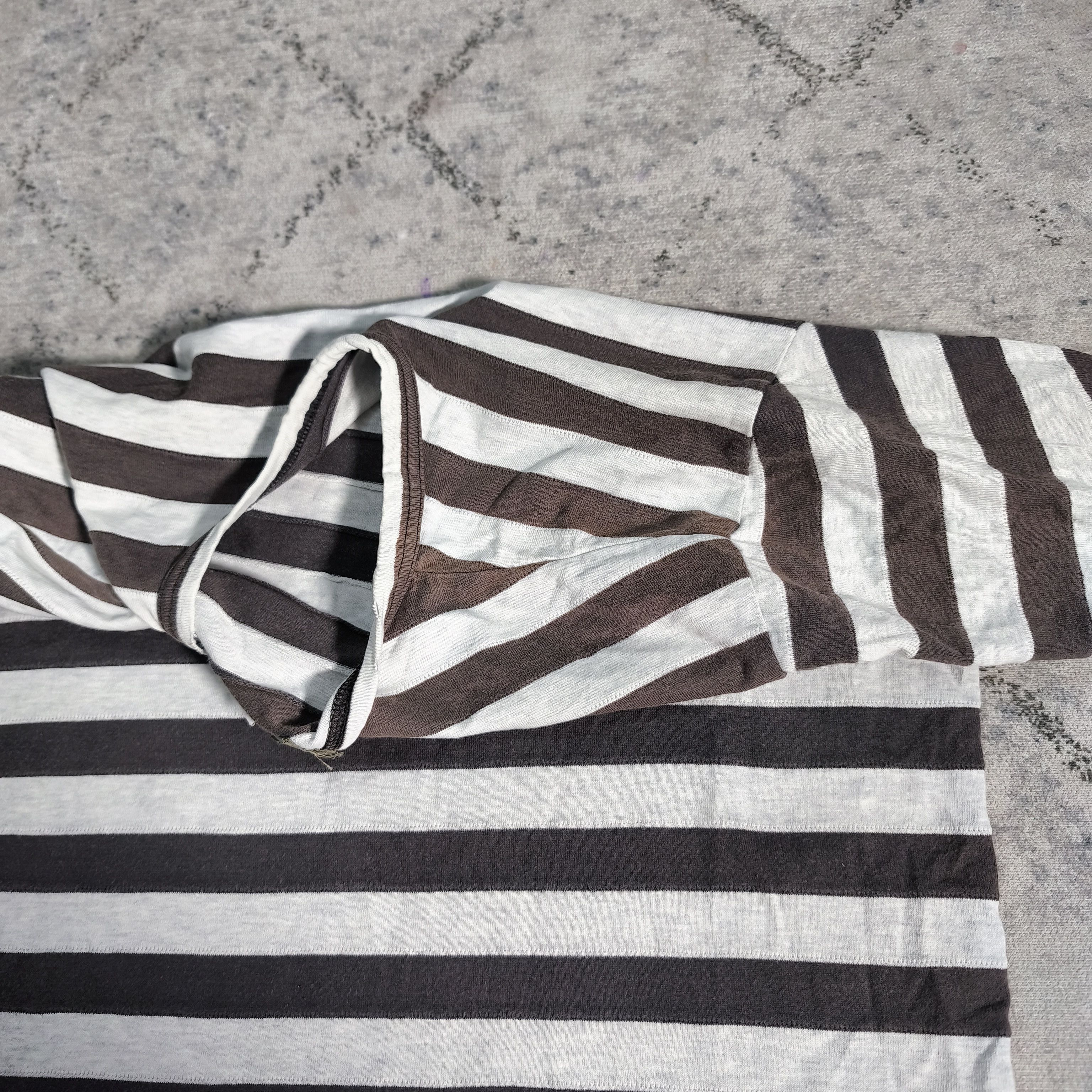 Y's for Men × Yohji Yamamoto Vintage Y's for men Yohji Yamamoto striped stitching Tshirt Size US L / EU 52-54 / 3 - 10 Thumbnail