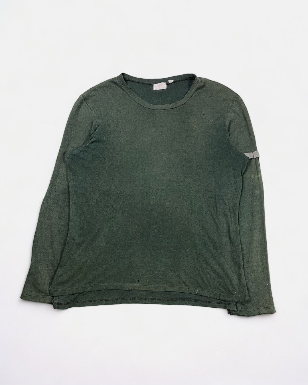 image of Helmut Lang - 90’S Military Bullet Holder Long Sleeve in Green, Men's (Size Medium)