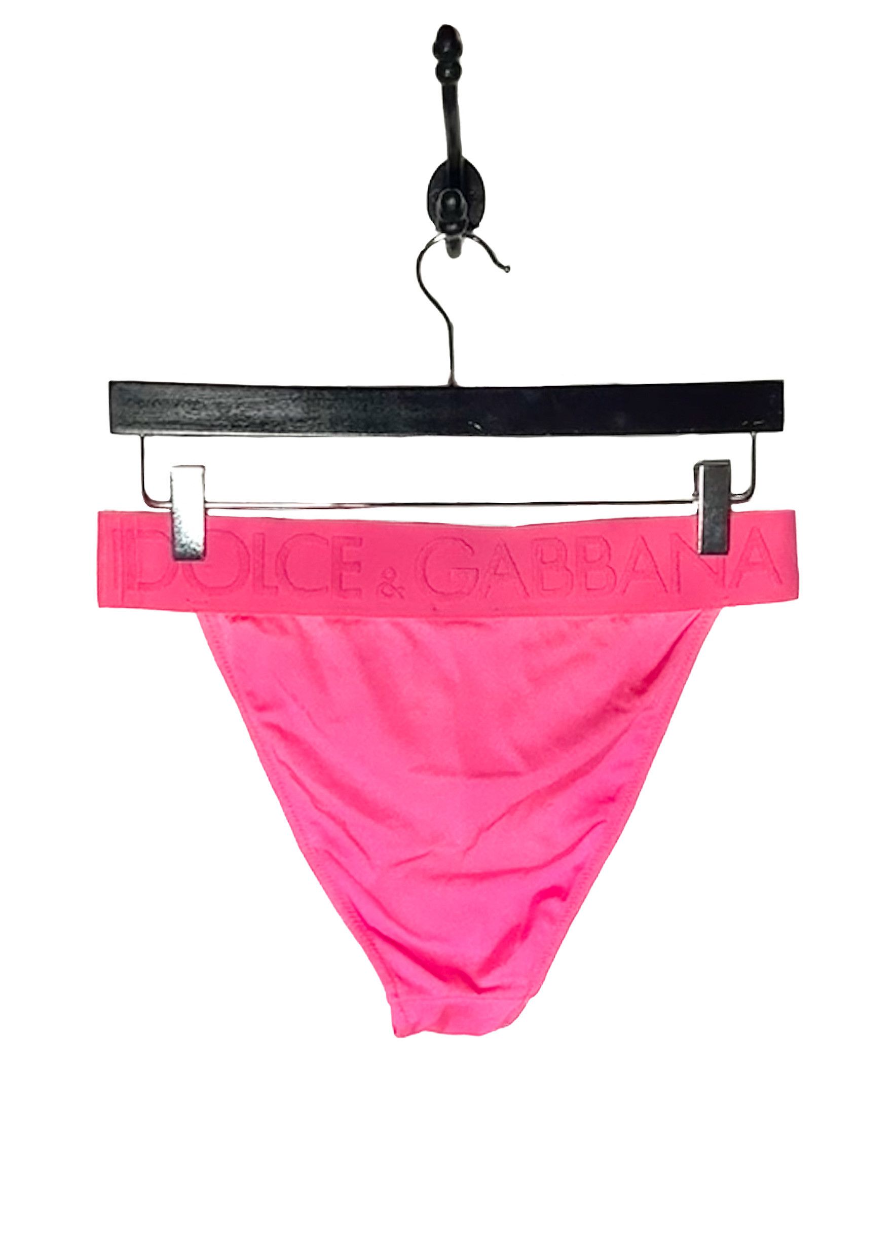 Dolce & Gabbana Dolce & Gabbana Hot Pink Logo Jacquard 2-Pieces Bikini Size ONE SIZE - 10 Thumbnail