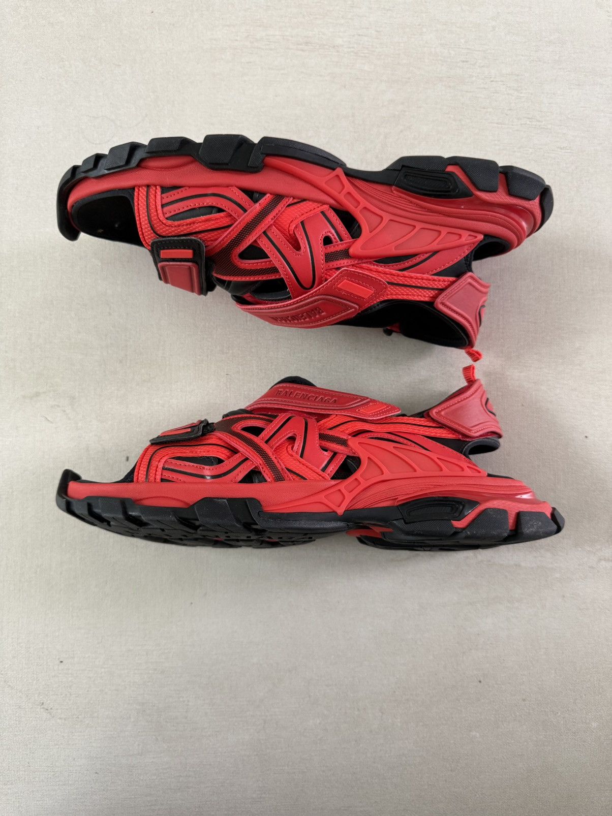 Balenciaga Balenciaga Track Sandals Red and Black Size US 13 / EU 46 - 1 Thumbnail
