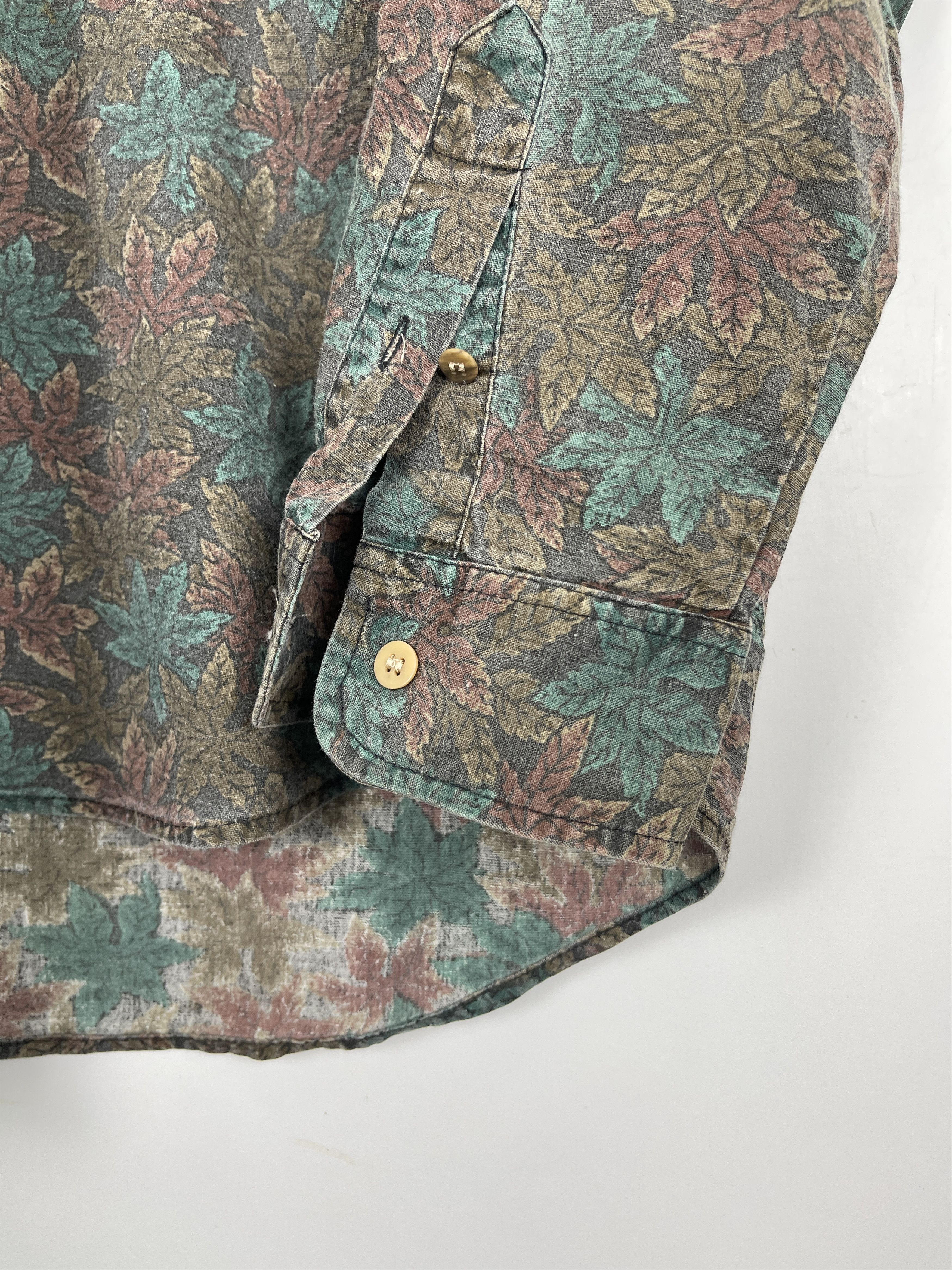 Japanese Brand × Vintage Vintage 90s Japanese Brand Floral Shirt Button TA0404Ups Size US M / EU 48-50 / 2 - 7 Thumbnail