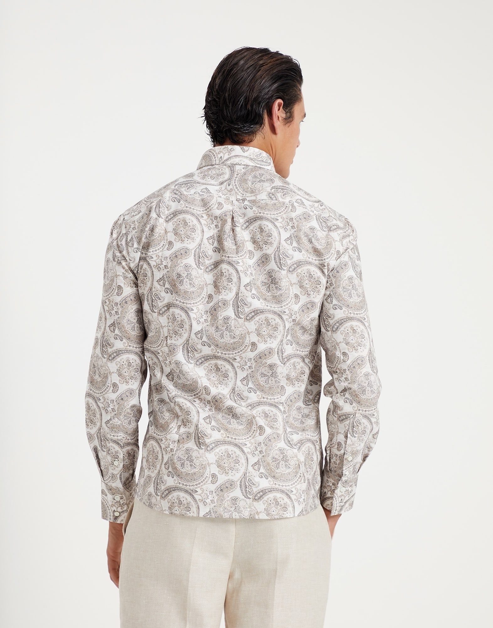 Brunello Cucinelli o1la1rc1a0425 Shirt in Natural Size US XL / EU 56 / 4 - 3 Thumbnail