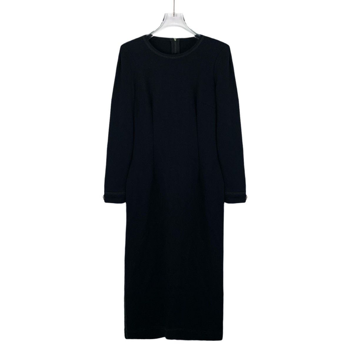 Dolce & Gabbana Dolce&Gabbana Black Logo Gold Label Long Sleeve Dress K26WX Size S / US 4 / IT 40 - 1 Thumbnail