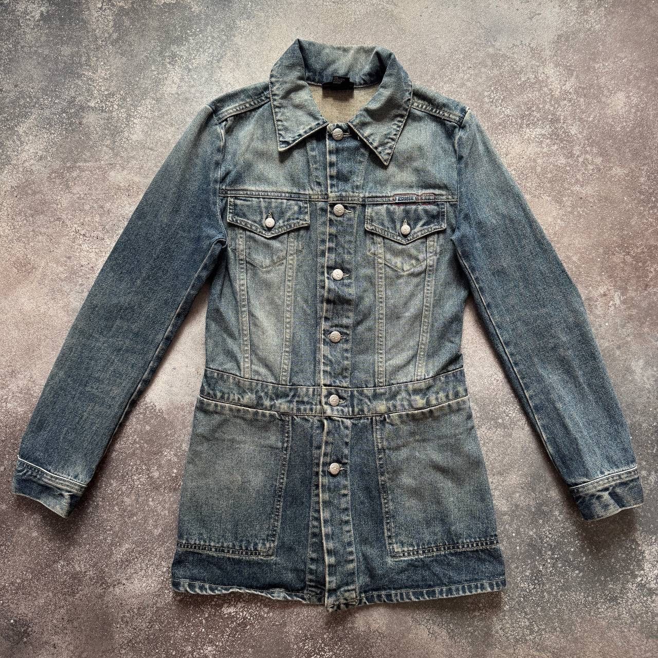 Diesel Diesel 90s Vintage Y2K Maxi Denim Jacket / Dress Coat Size S / US 4 / IT 40 - 2 Thumbnail