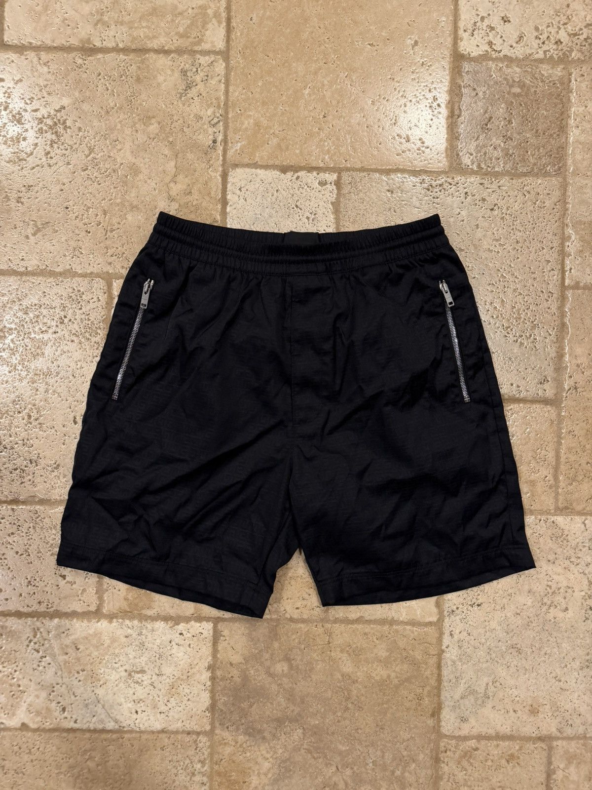 Givenchy Givenchy 4G Monogram Jacquard Logo Print Black Nylon Shorts Size US 32 / EU 48 - 4 Thumbnail