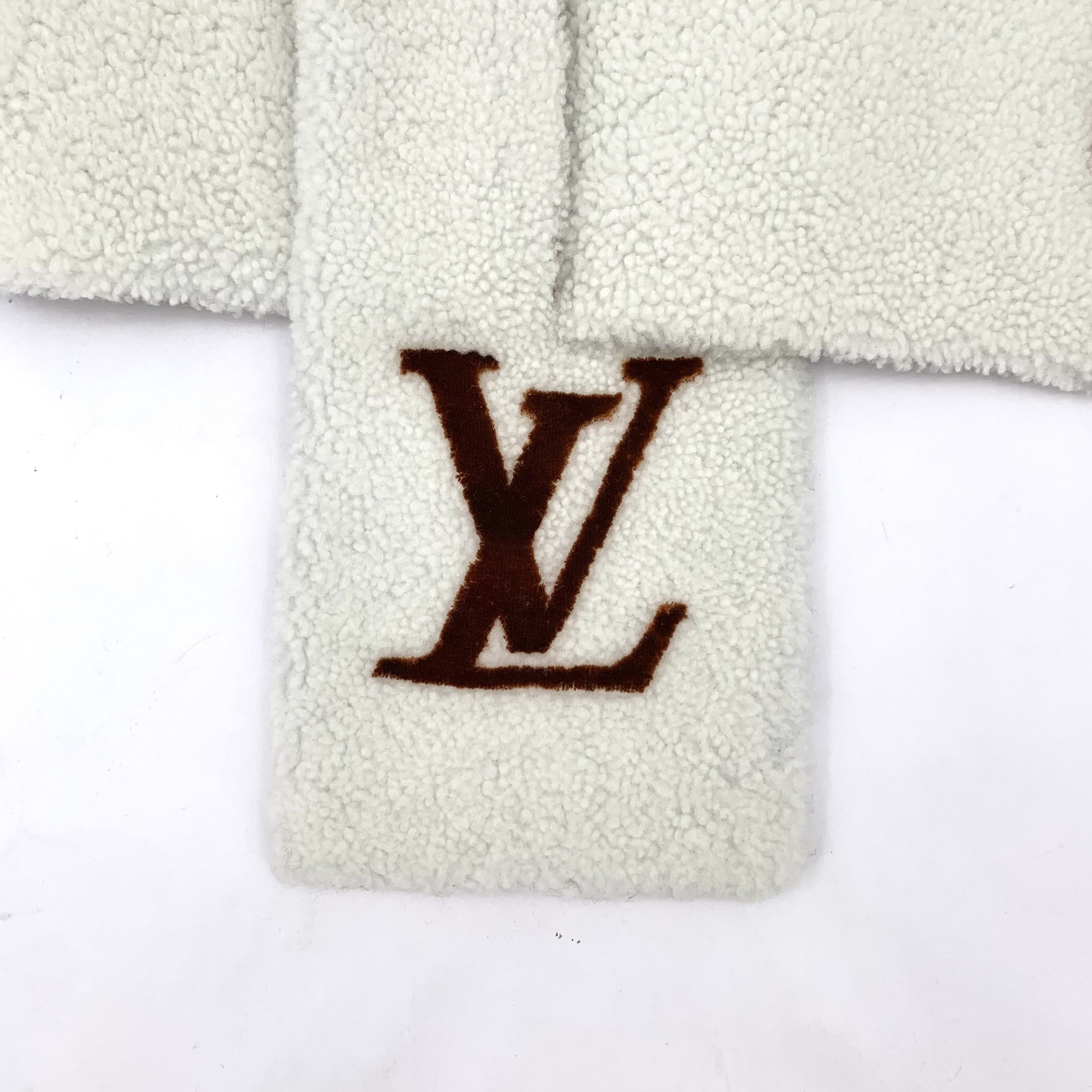 Louis Vuitton Louis Vuitton Off-White Monogram Knit Scarf (105×14cm) Size ONE SIZE - 5 Thumbnail