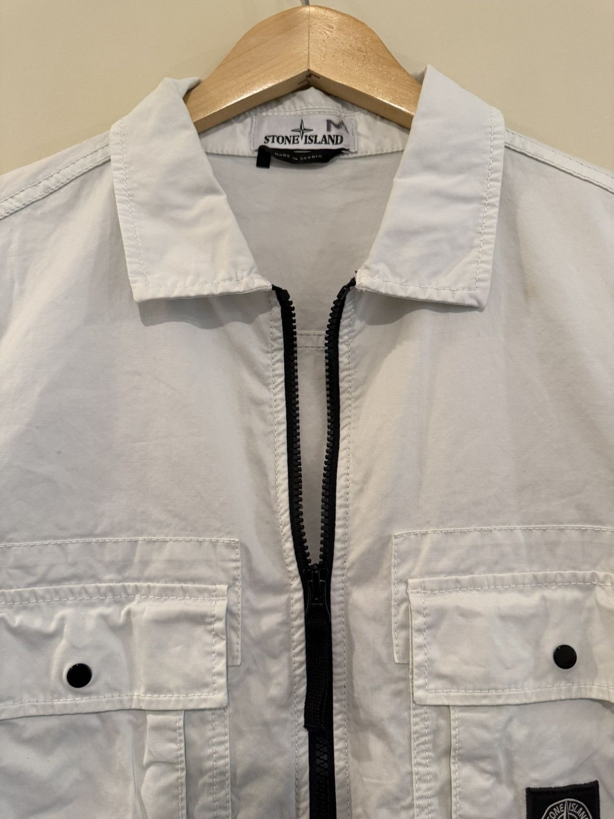 Stone Island Stone Island Zip Up Double Pocket Shirt Size US L / EU 52-54 / 3 - 2 Thumbnail